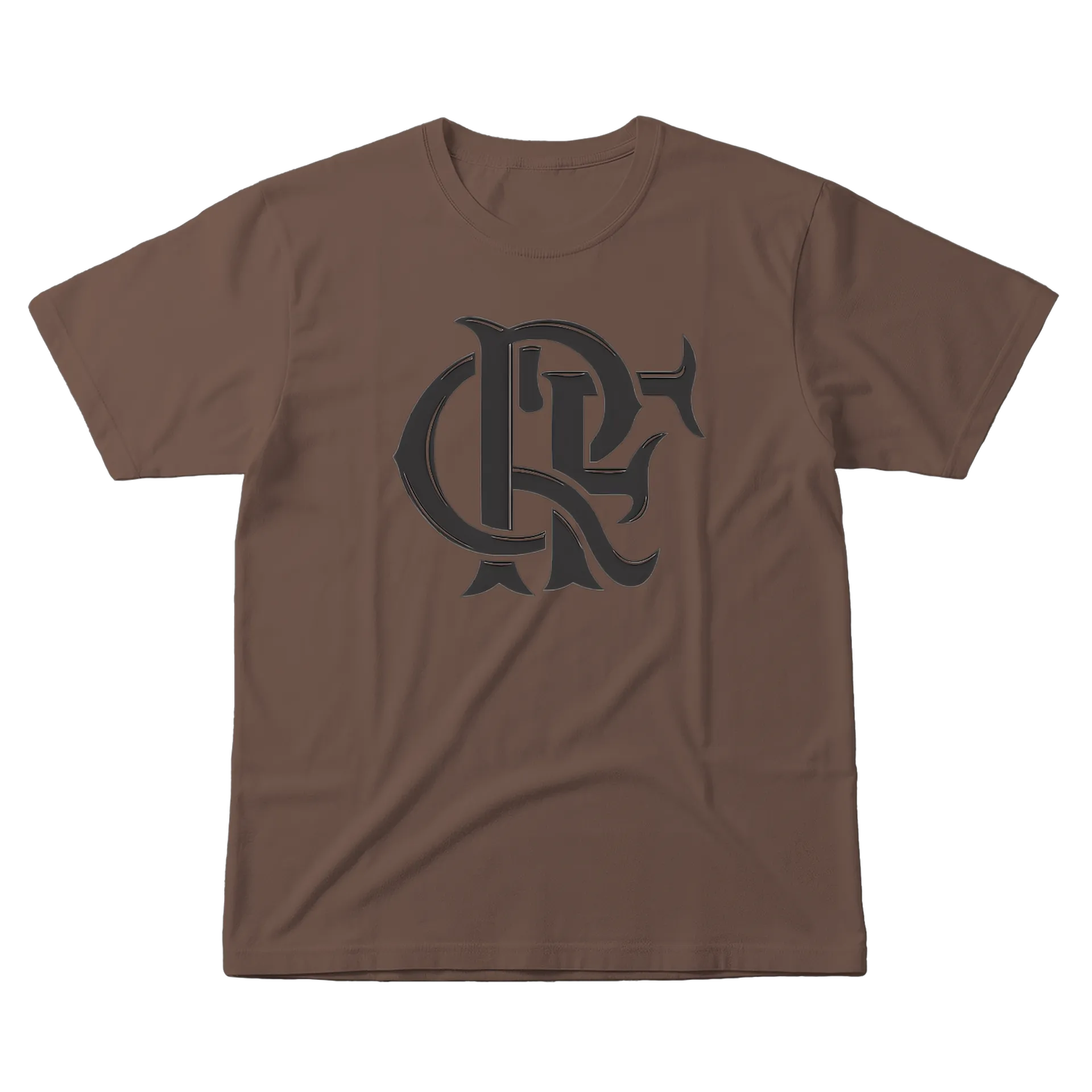 Camiseta Monograma Luxo Preto 100% Algodão - Imagem 1