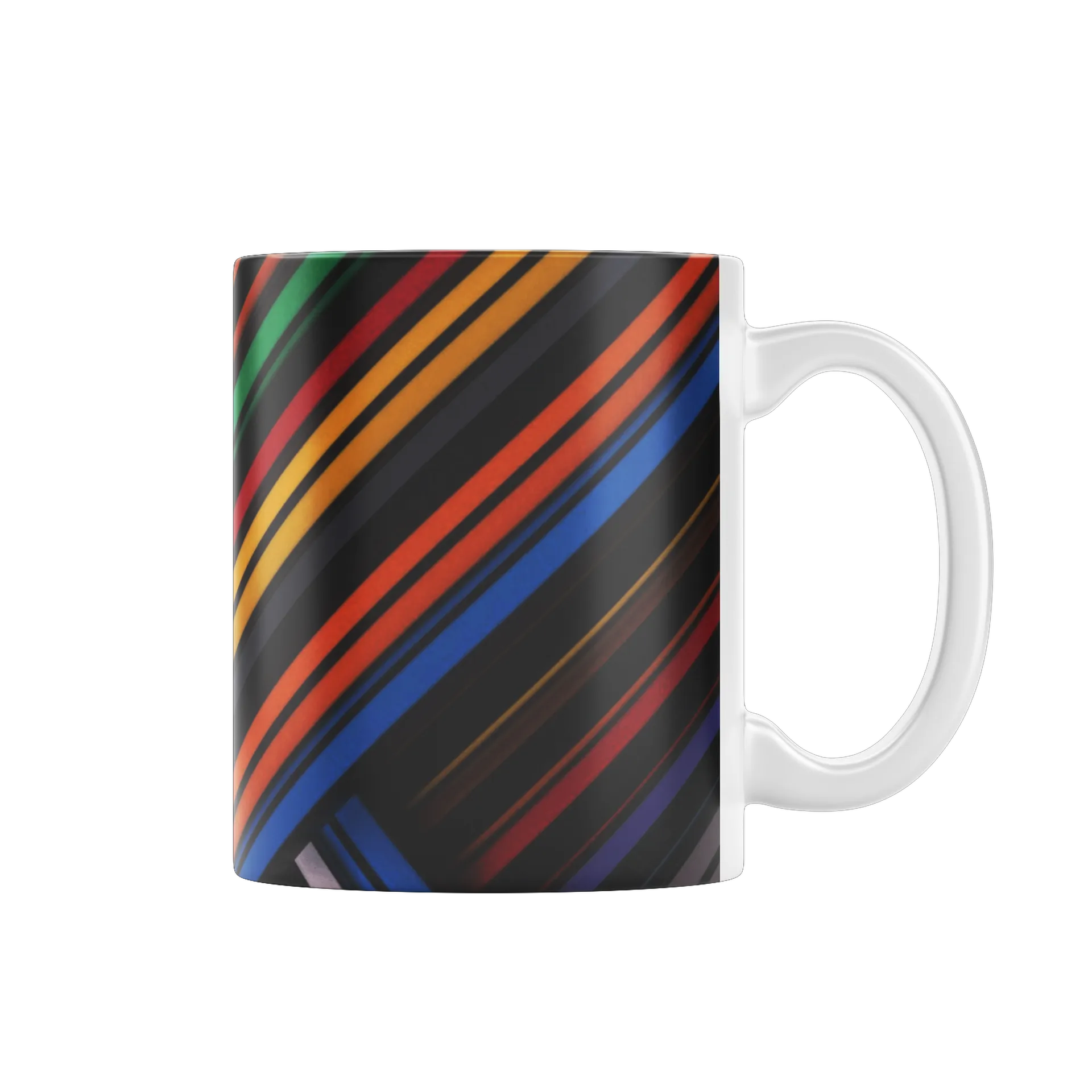 Caneca Porcelana Estampa Multicolorida 325ml - Imagem 1