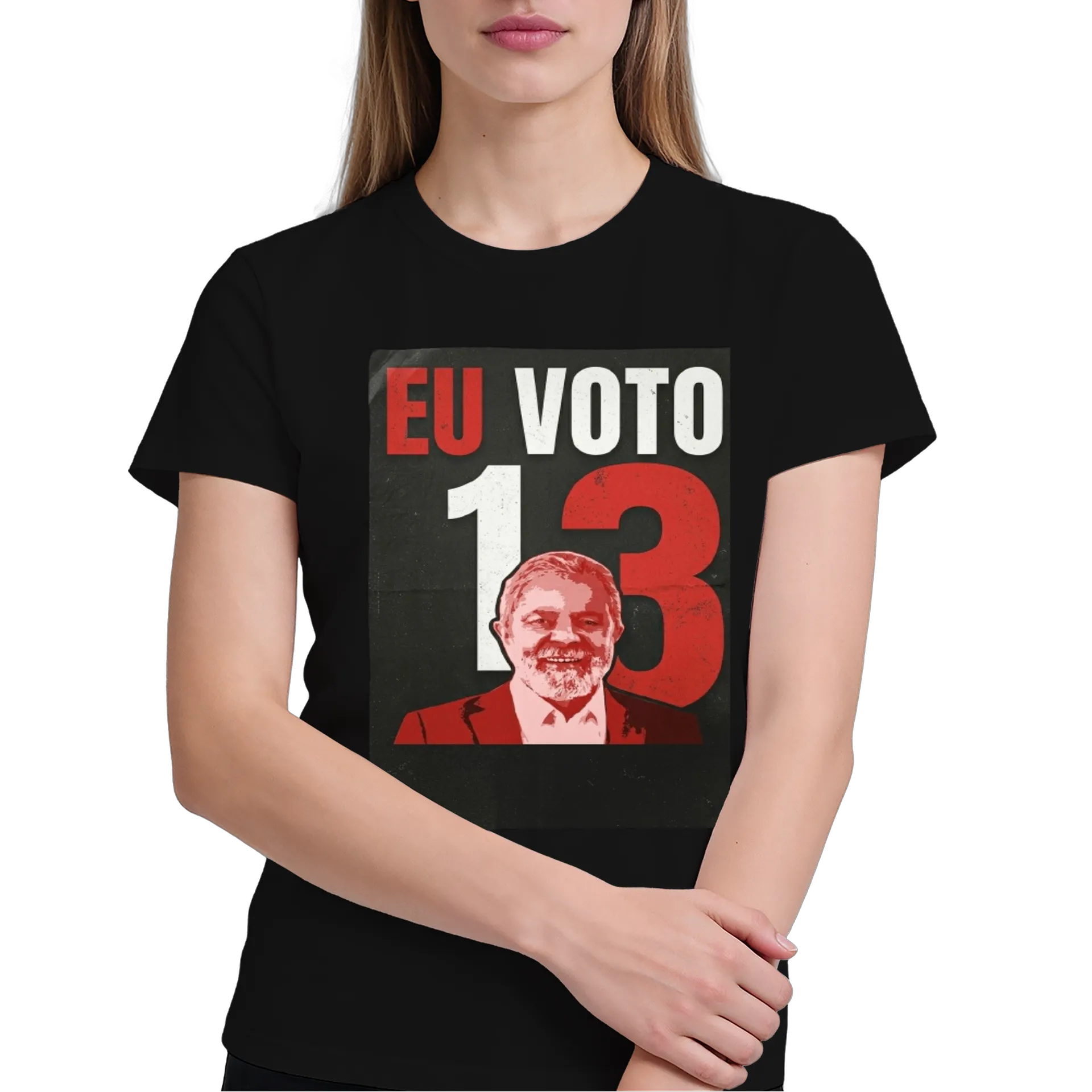 Camiseta Estampa Eu Voto 13 100% Algodão - Imagem 4