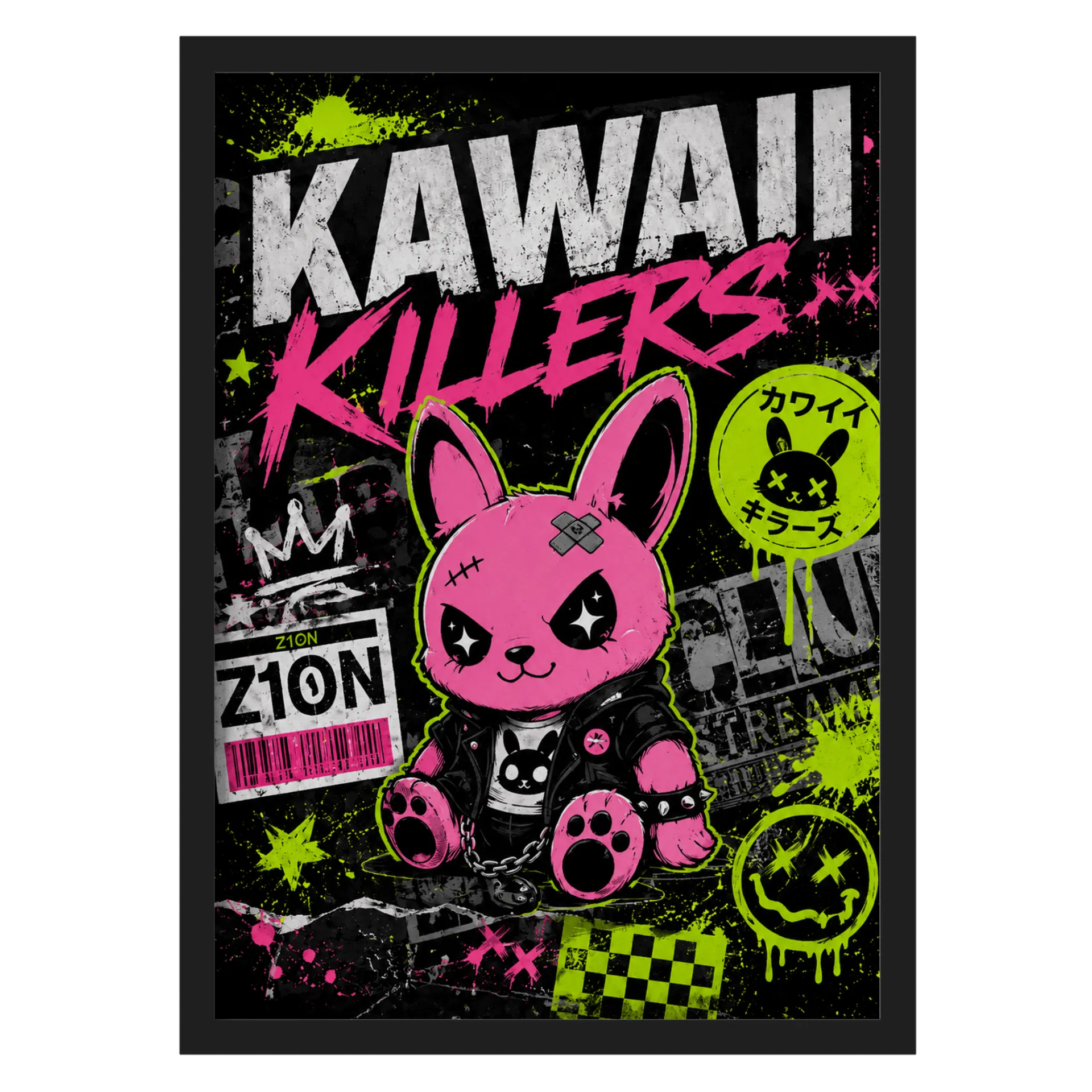 Quadro Kawaiis Killers A3 MDF e Vidro - Imagem 1