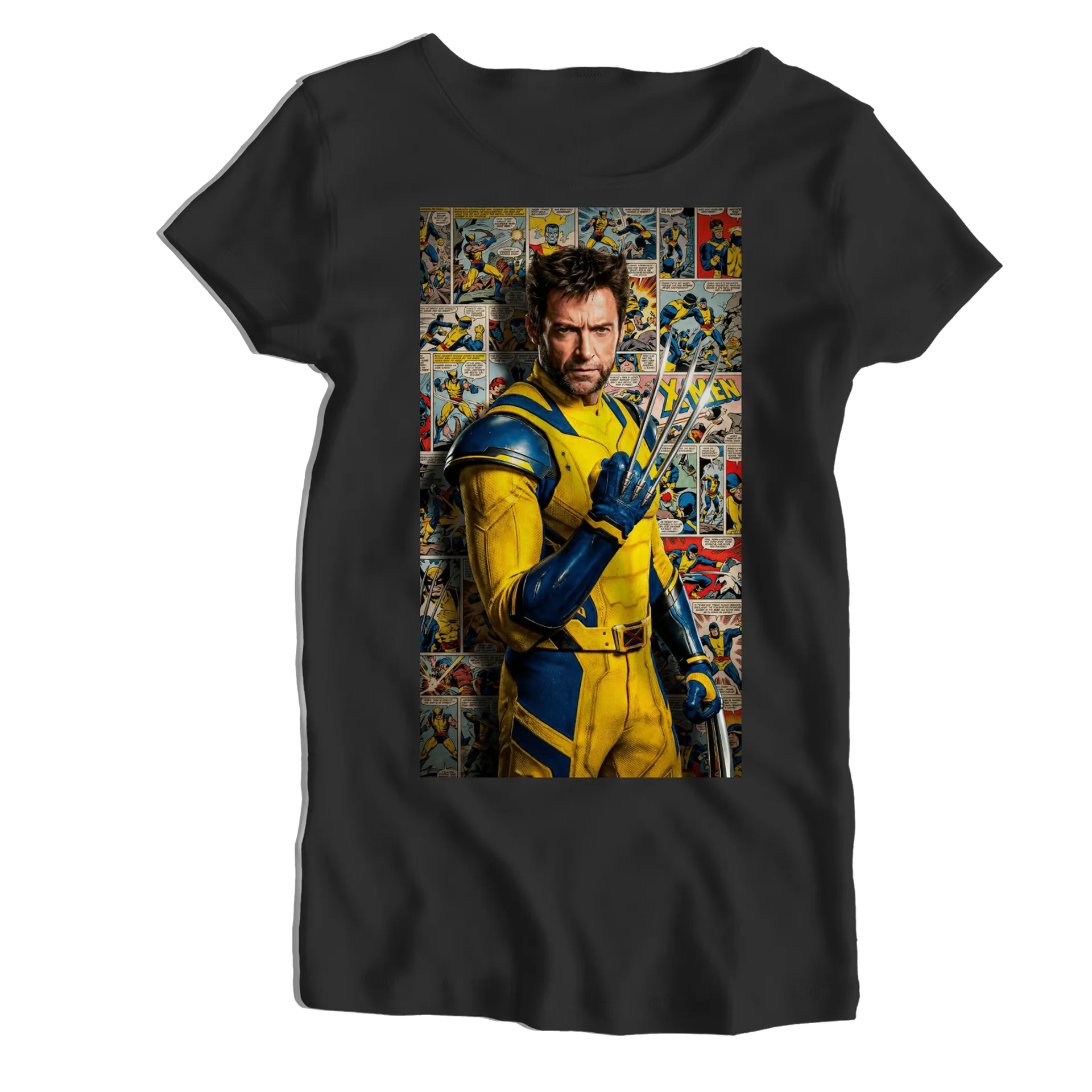 Camiseta Babylook Wolverine em Quadrinhos 100% Algodão - Imagem 1
