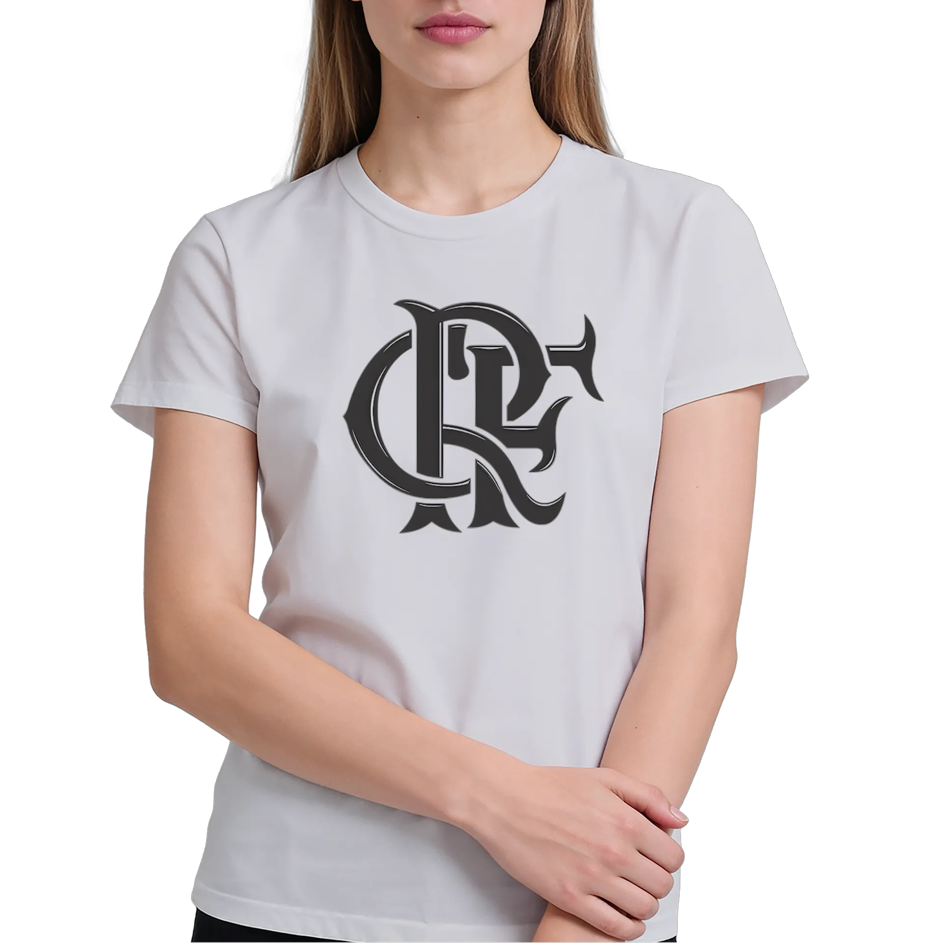 Camiseta Monograma Luxo Preto 100% Algodão - Imagem 3