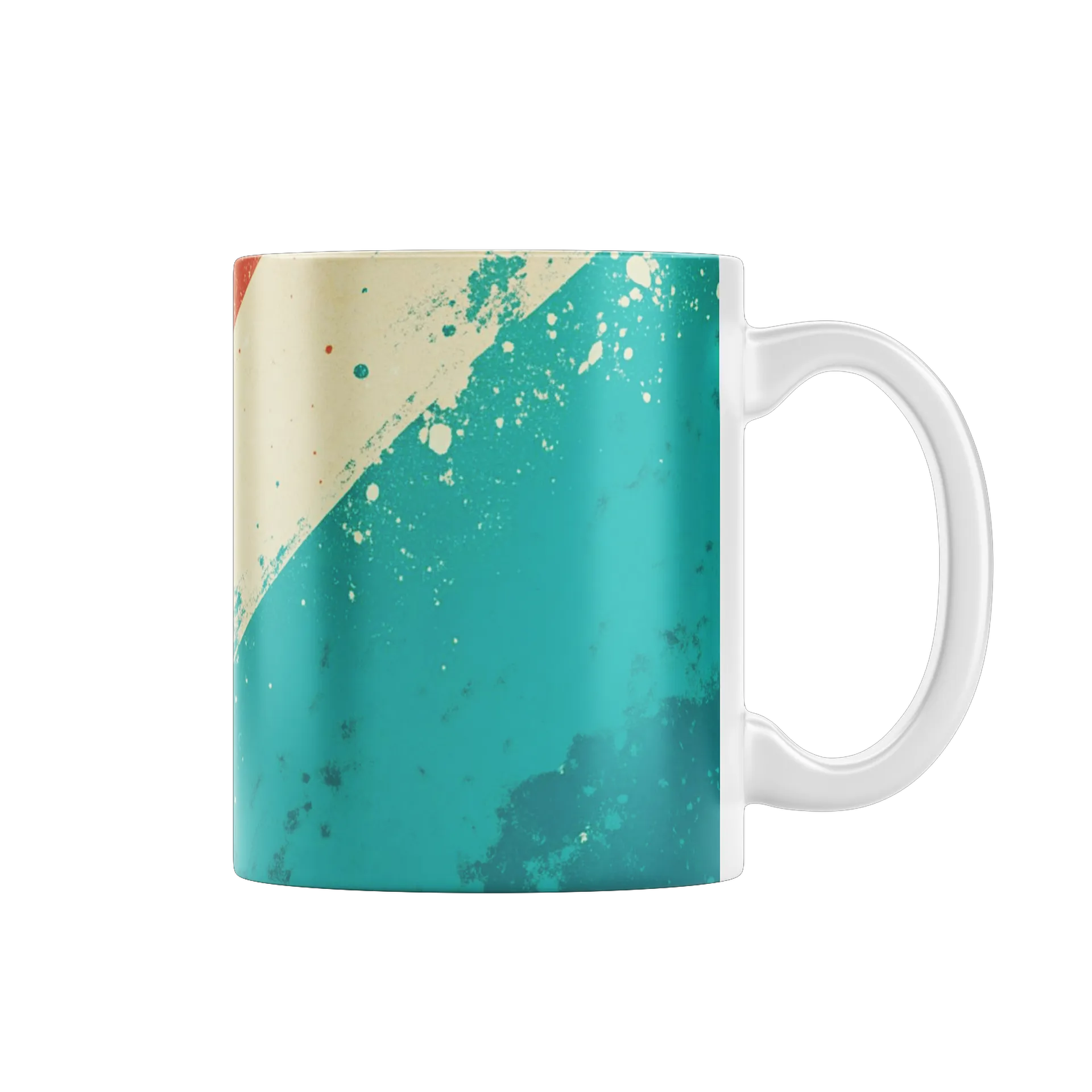 Caneca Porcelana Estampa Colorida Abstrata 325ml - Imagem 1