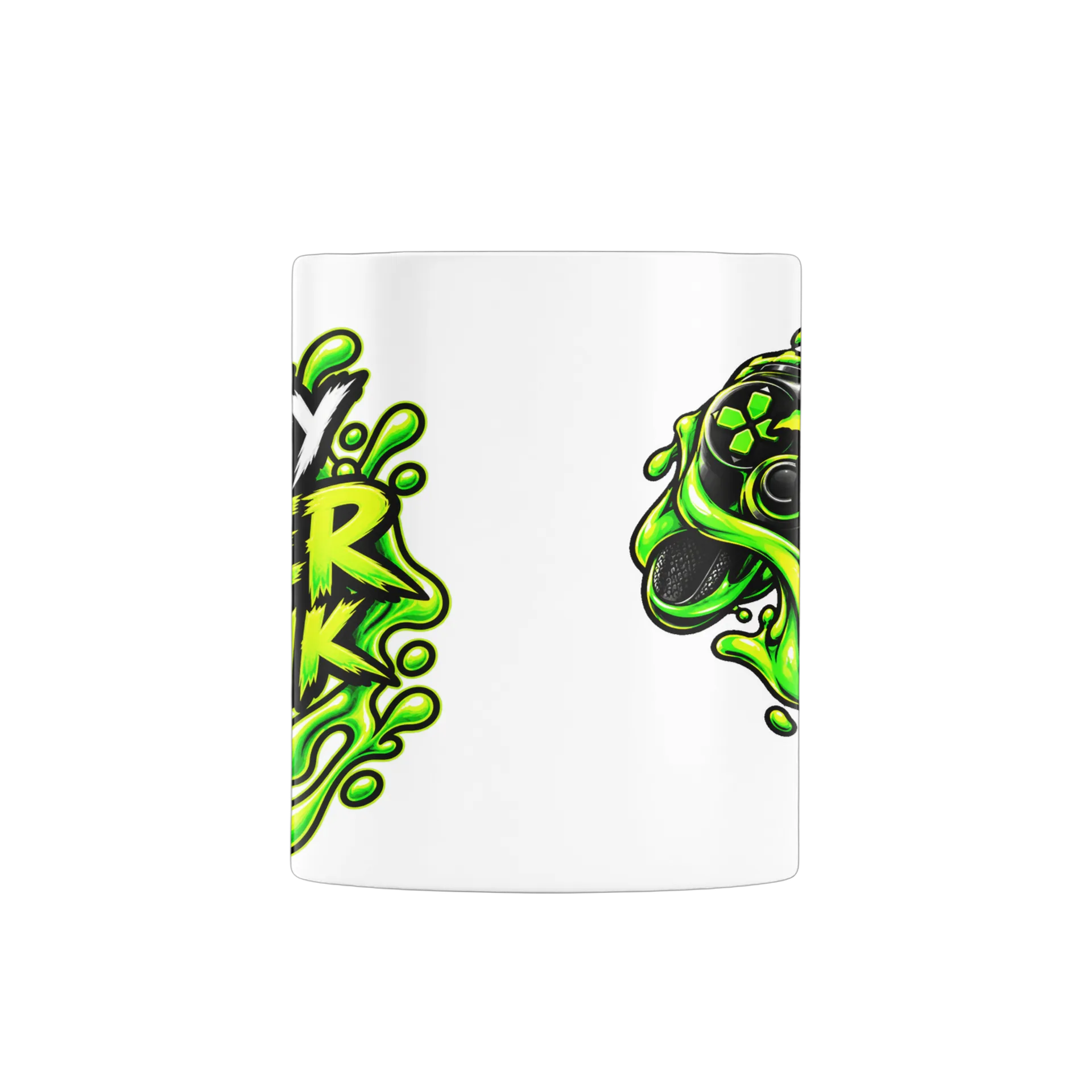 Caneca ENERGY GAMER Tipográfica Verde e Controle - 325ml - Imagem 2