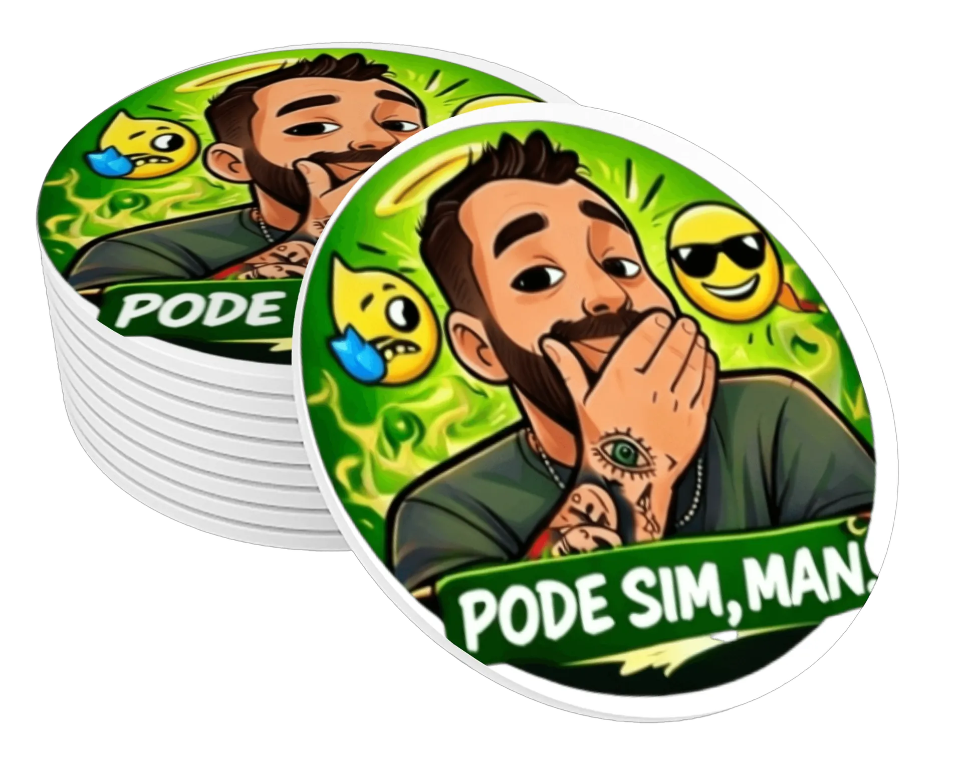 Porta-copos Pode sim VERDE - Imagem 1