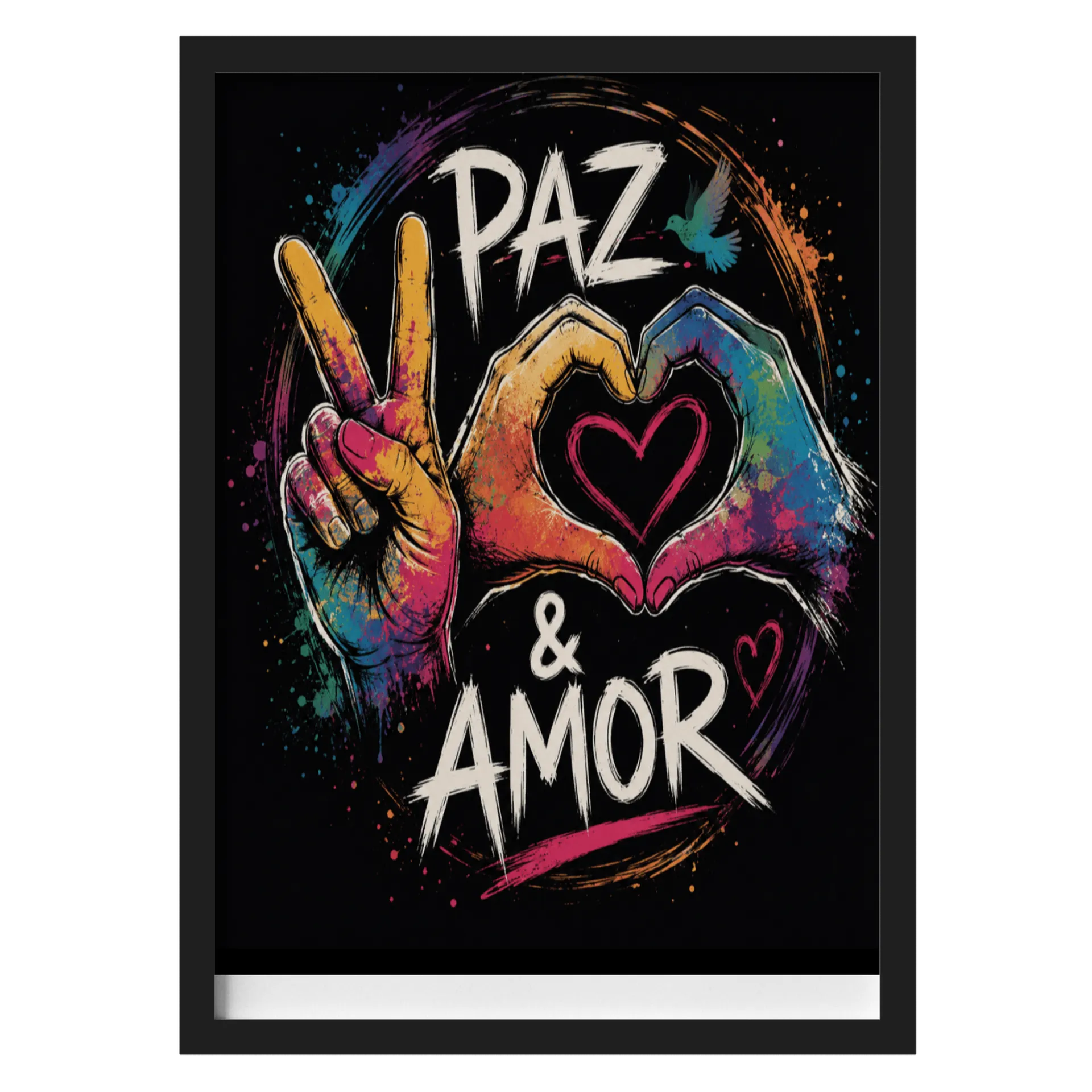 Quadro A3 - Paz e Amor - Imagem 1