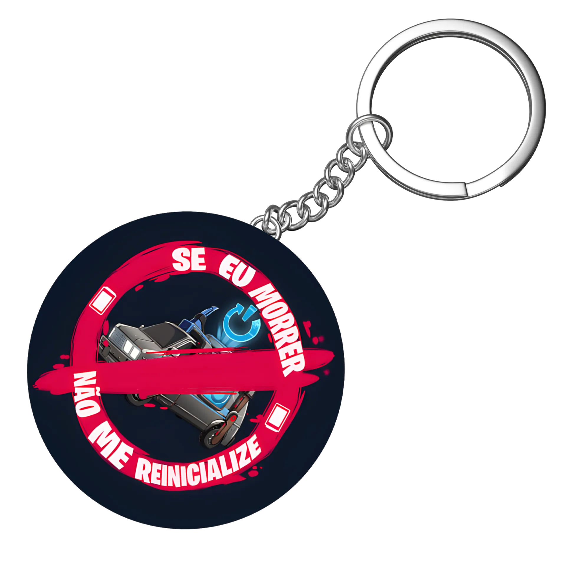 Chaveiro Proibido Reinicializar - Imagem 4