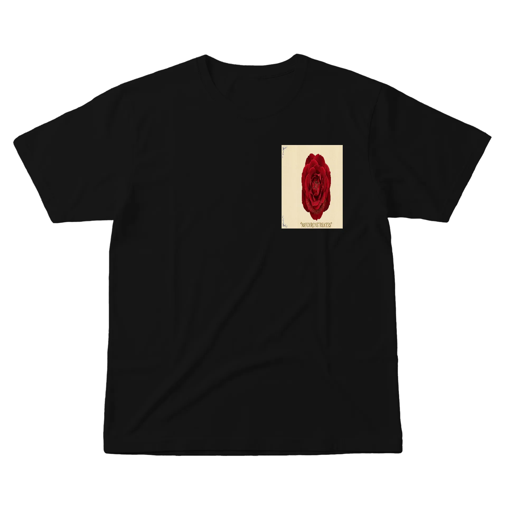 Camiseta Rosa Vermelha Fotográfica 100% Algodão - Imagem 1