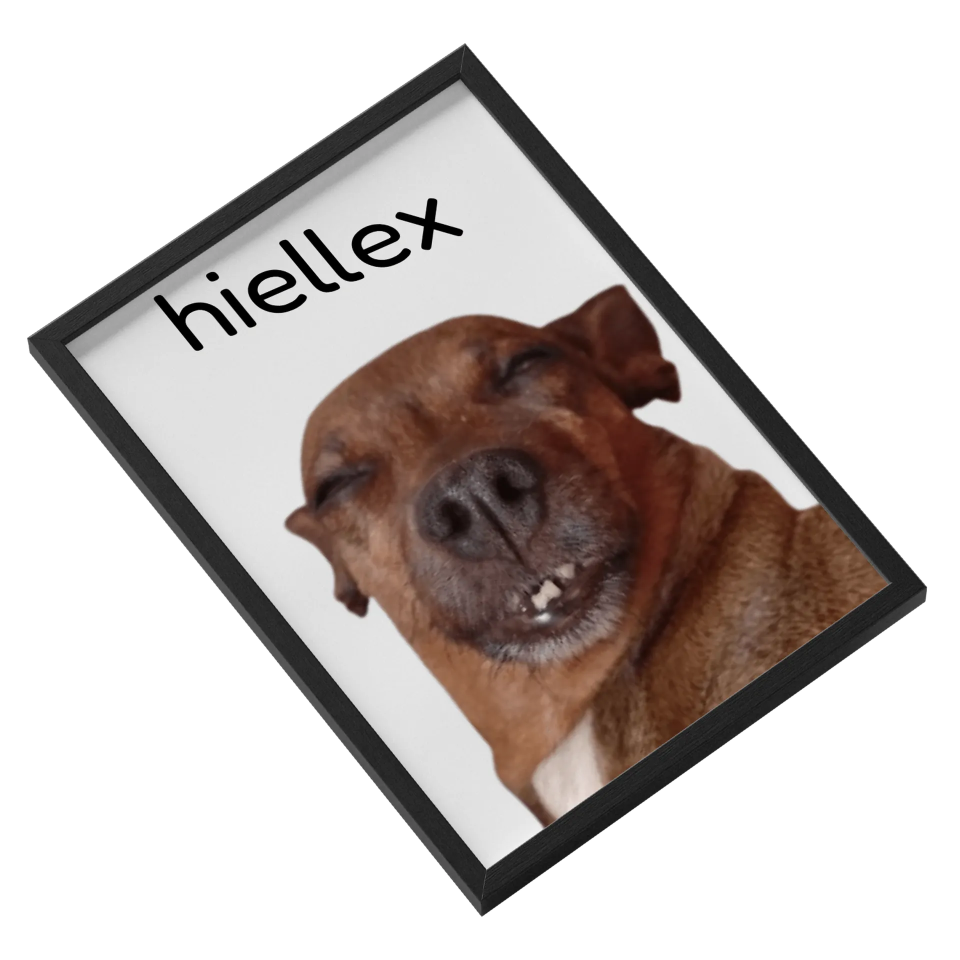 Quadro Estampa Meg Sorridente A3 MDF e Vidro de hiellex