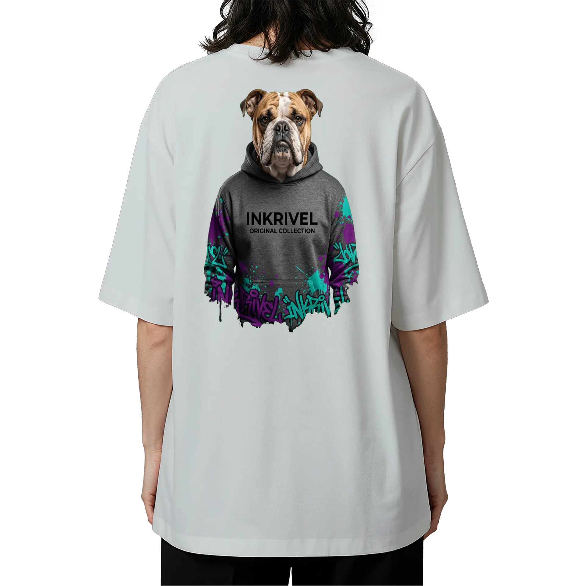 Camiseta Oversized Bulldog Graffiti - Urban Petz | Inkrivel - Imagem 5
