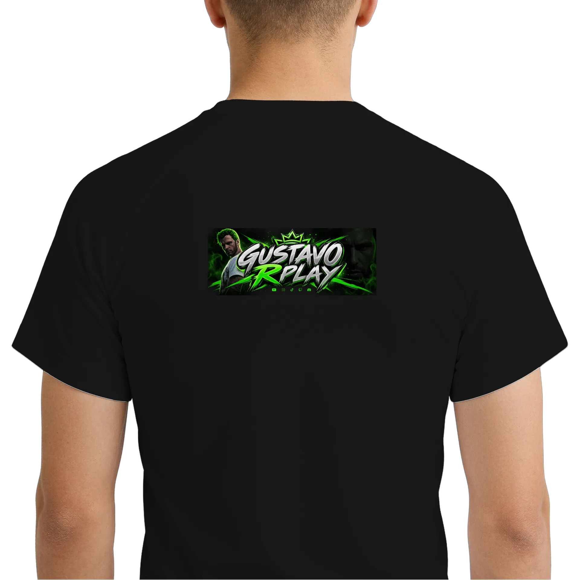 Camiseta Dry Fit Gustavo Play Estampa Neon Verde Grafite de Gustavo RPlay — imagem 3 de 4