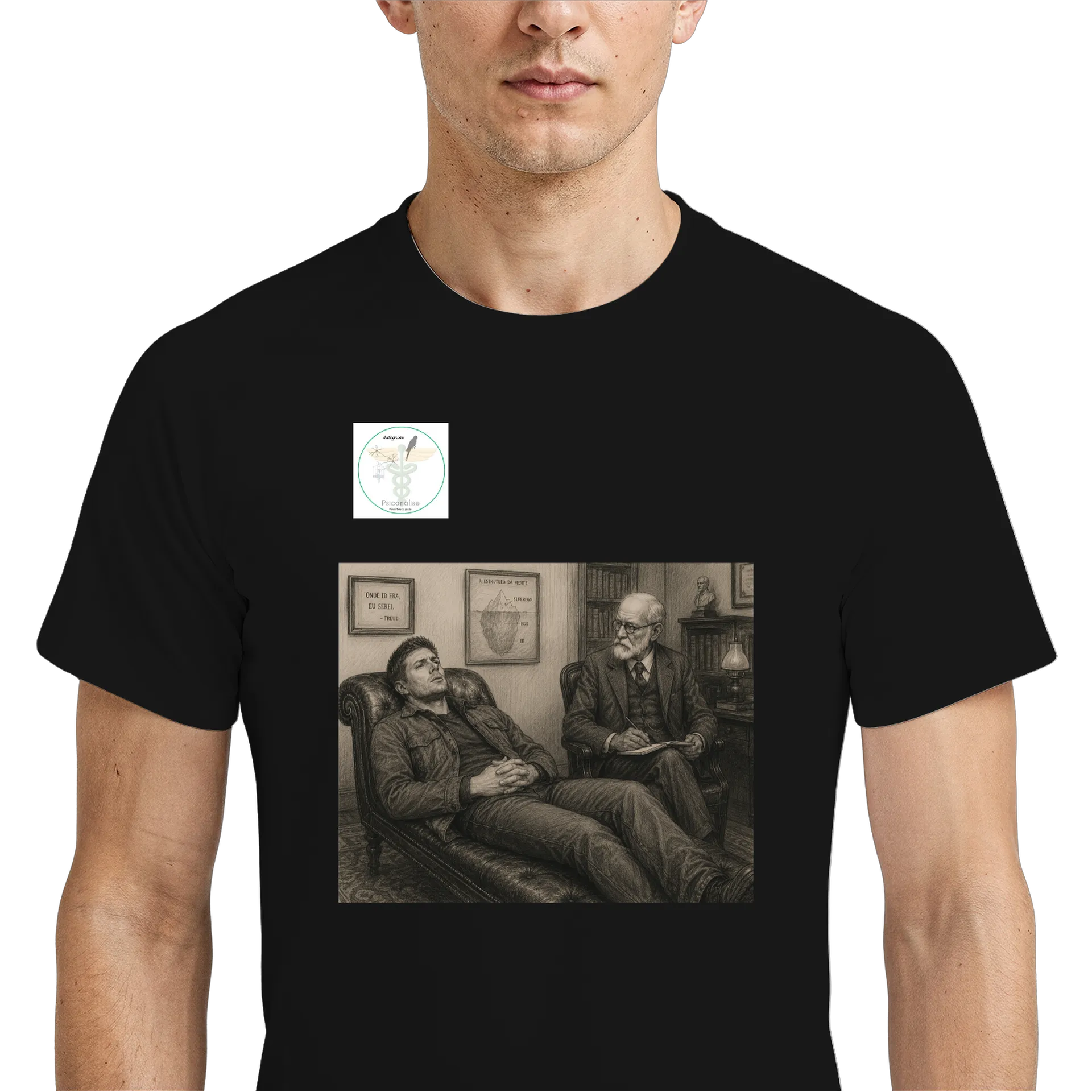 Camiseta Dry Fit Psicologia Freud 100% Polyester - Imagem 4