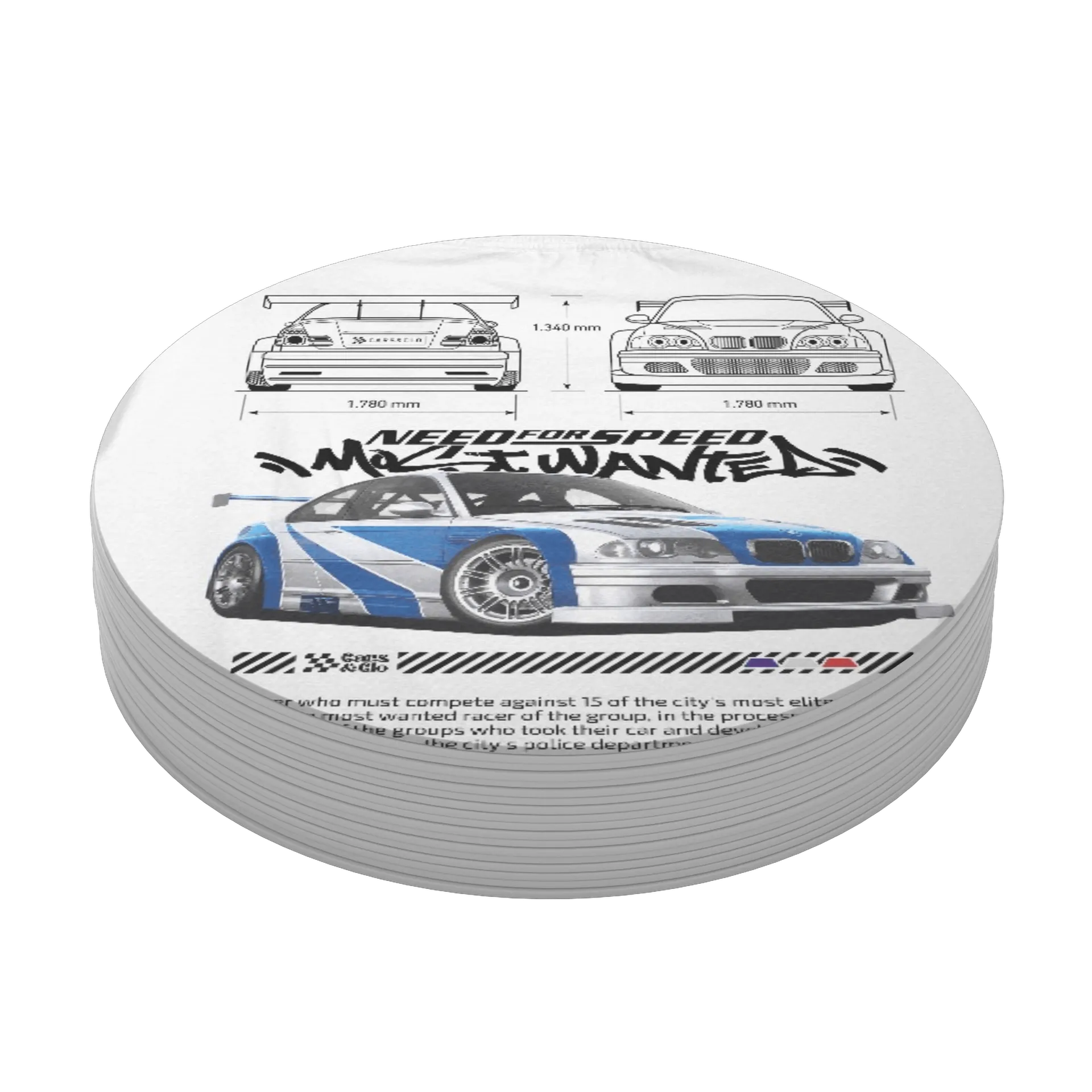 Porta-copo MDF Carro Need for Speed Most Wanted - Imagem 4