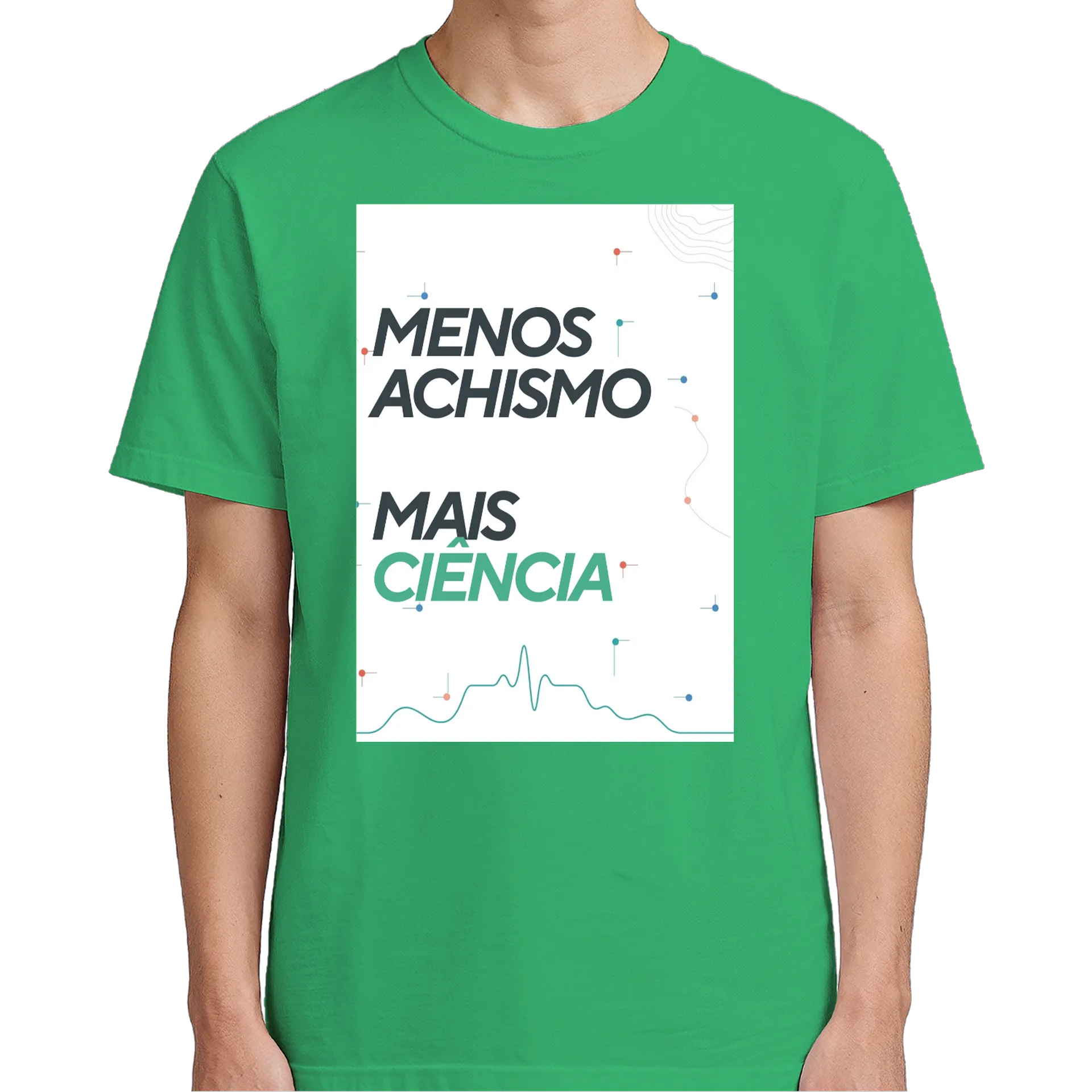 Camiseta Menos Achismo Mais Ciência 100% Algodão - Imagem 5