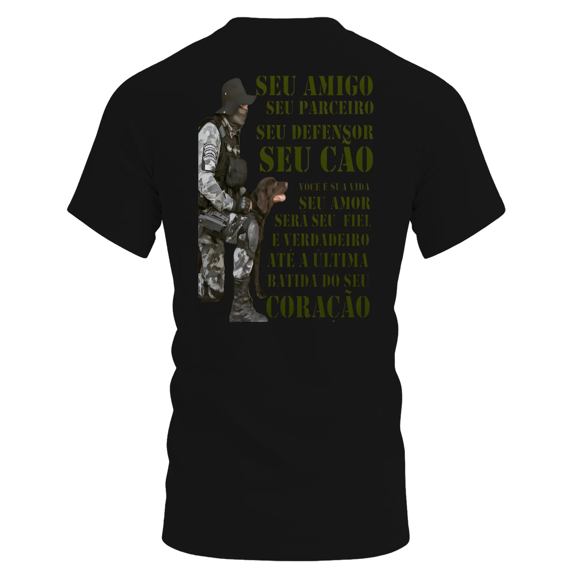 Camiseta Dry Fit Caçador Camuflado Estampa Tipográfica de D'ZARMY TACTICAL COMBAT WEAR  — imagem 2 de 6