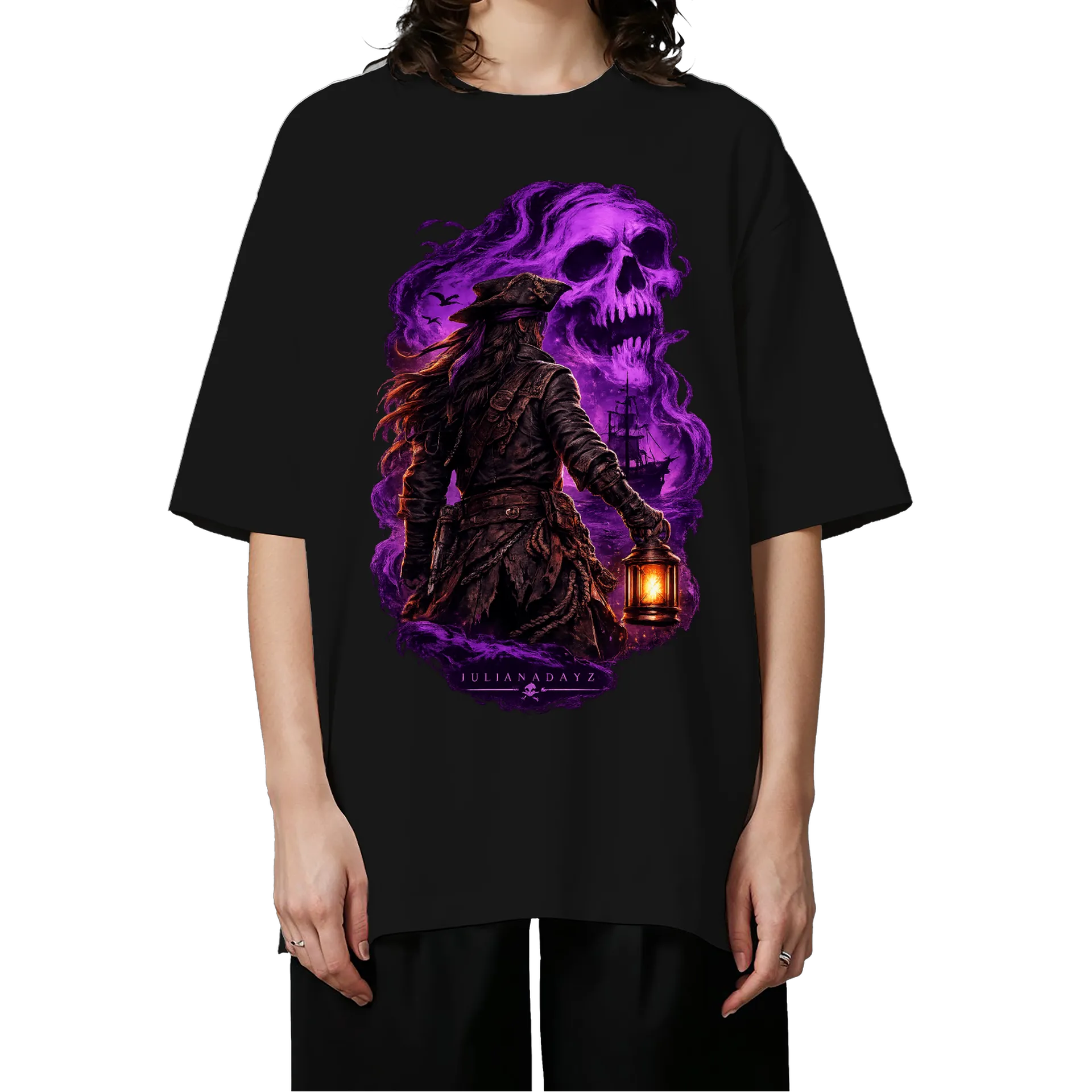 Camiseta Oversized Caveira Espectral Homem - Imagem 3