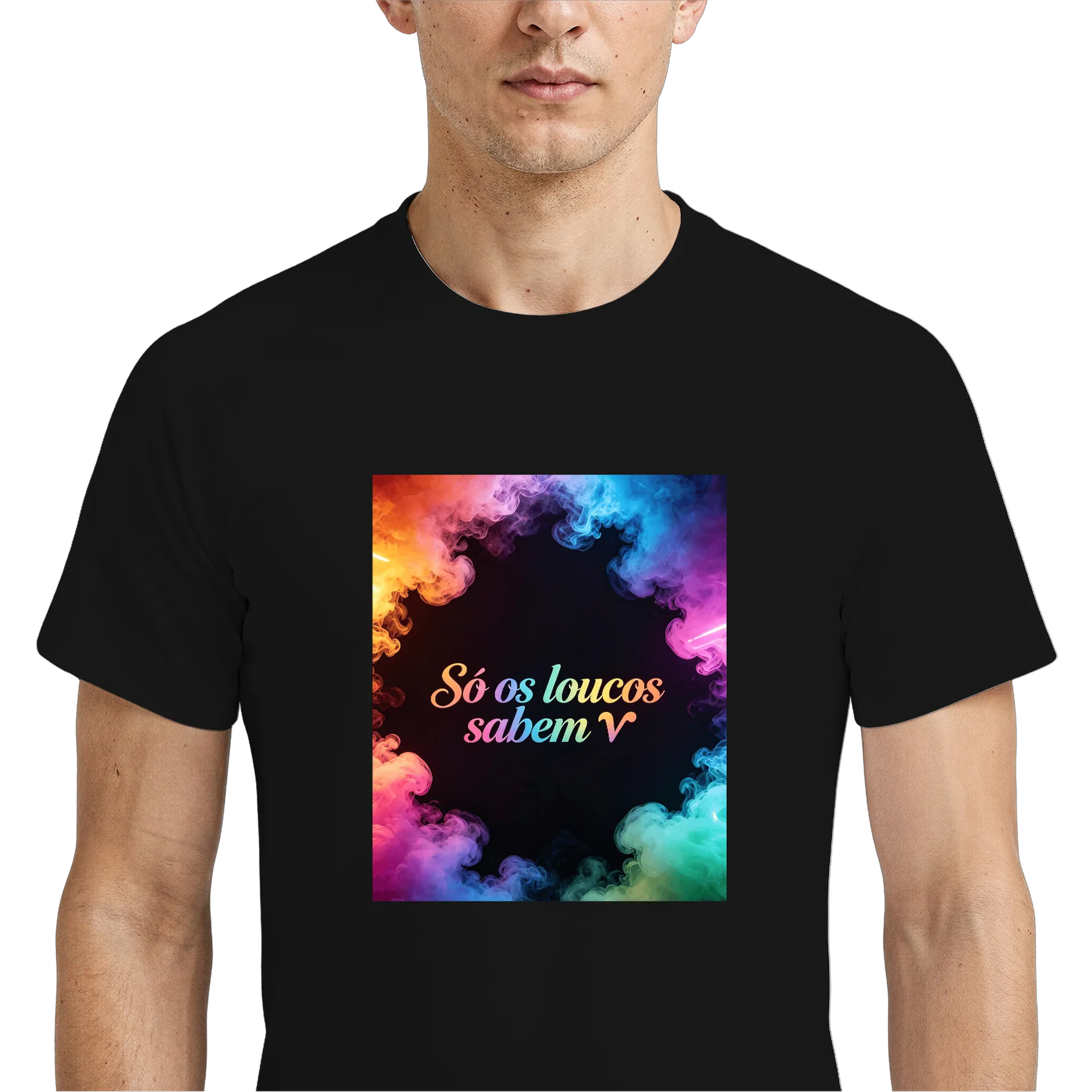 Camiseta Dry Fit Estampa Sóos loucos sabem V - Imagem 4