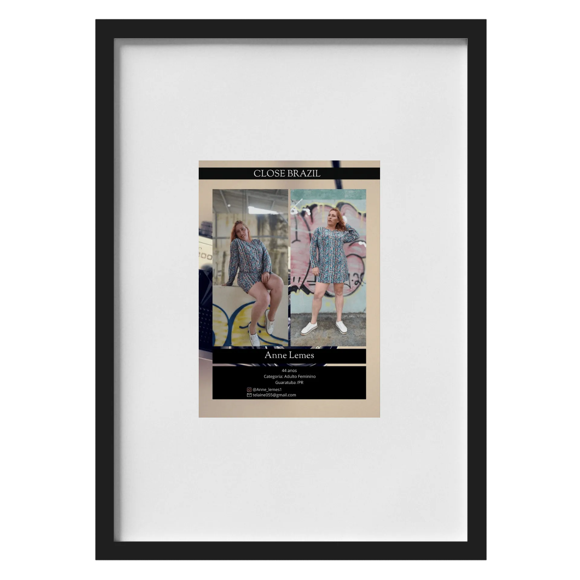 Quadro Retrato Fotográfico A3 MDF e Vidro de annelemes