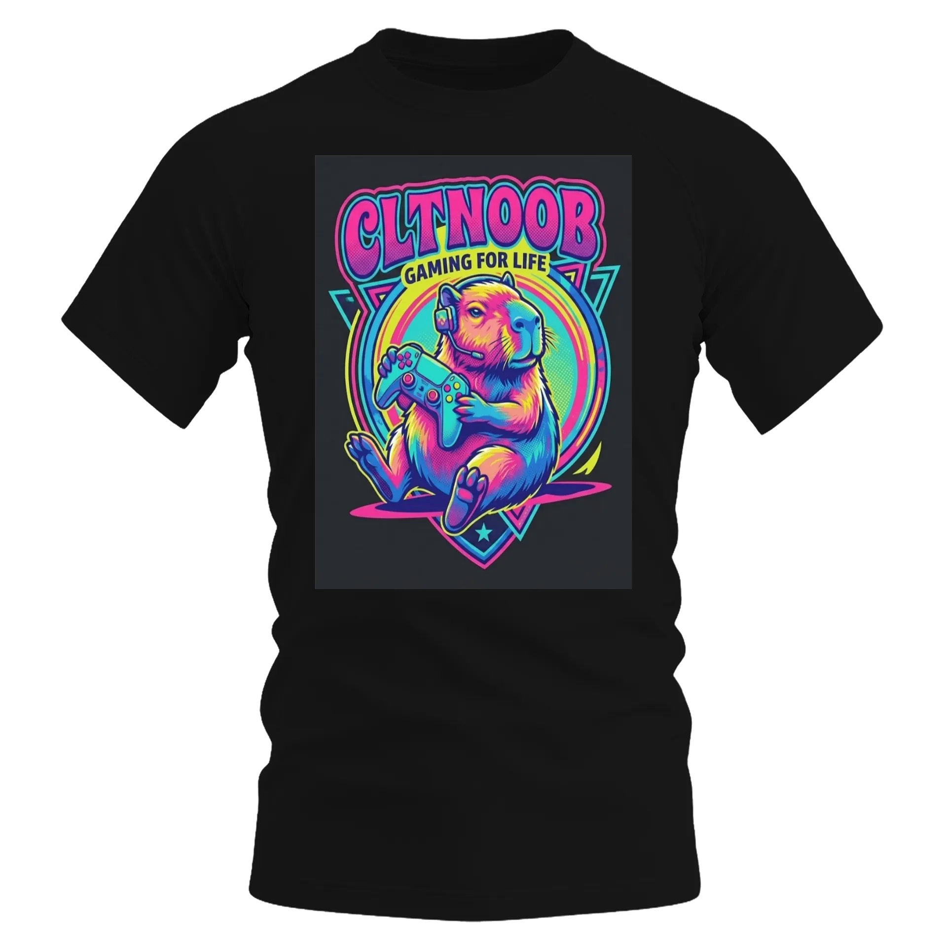 Camiseta Dry Fit Capivara Gamer Estampa Colorida 100% de cltnoob