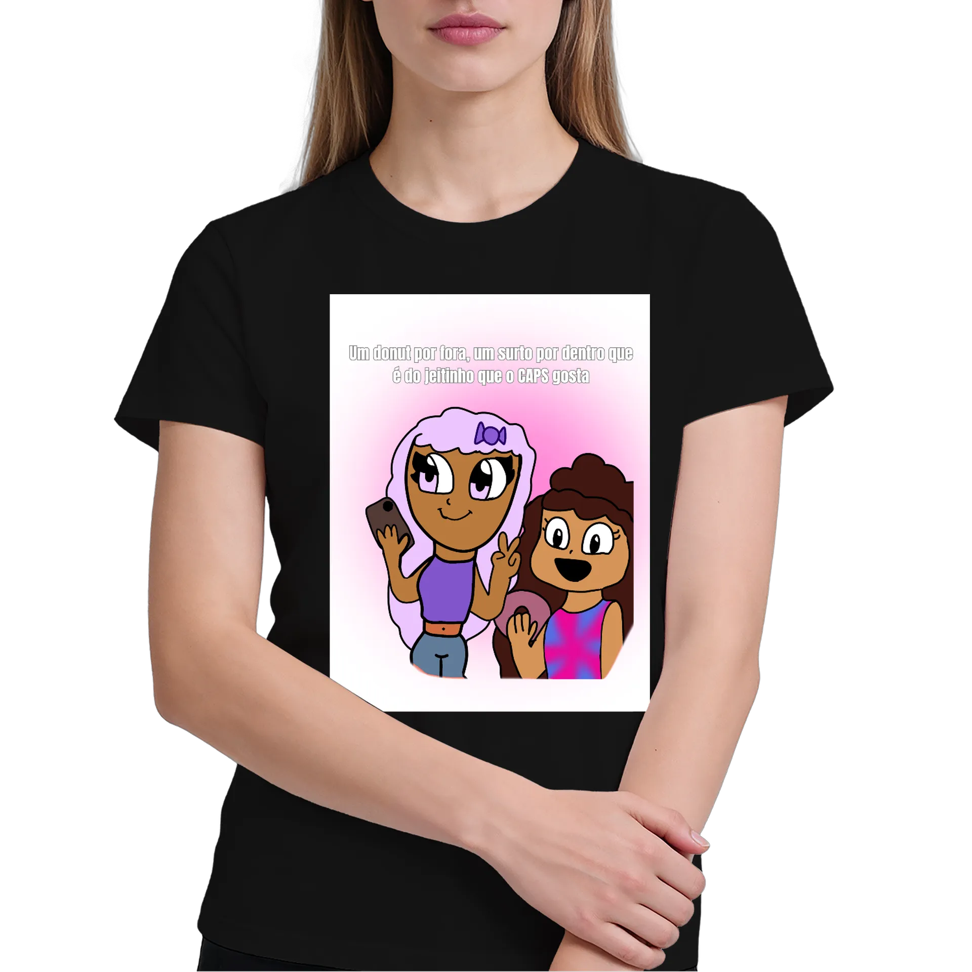 Camiseta Estampa Donut e Frases 100% Algodão - Imagem 4