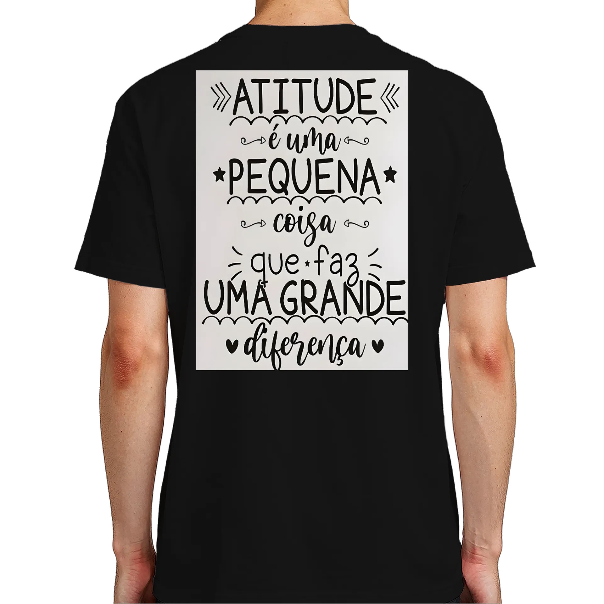Camiseta Estampa Tipográfica Atitude é uma Pequena Coisa - Imagem 6