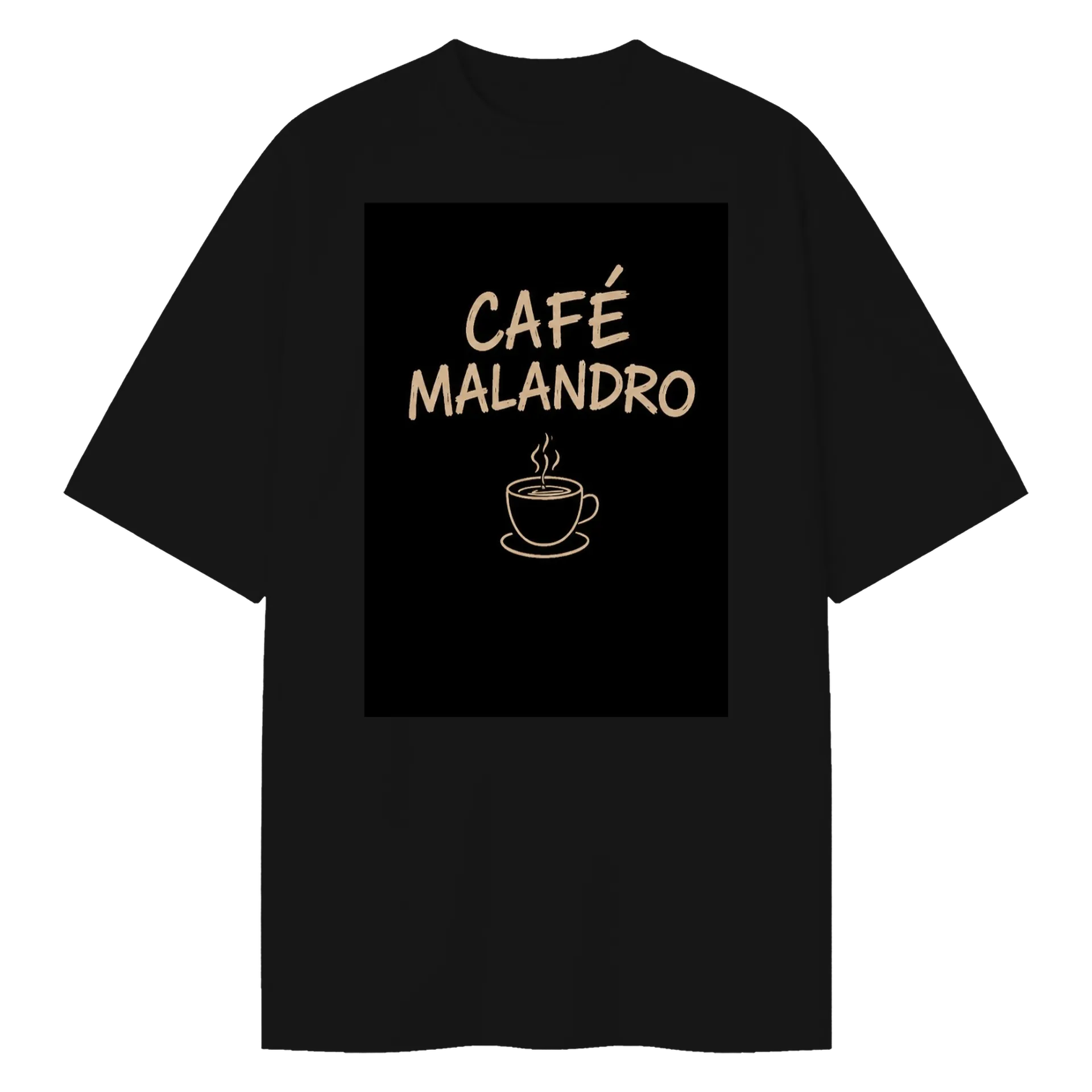 Camiseta Oversized de Café malandro ☕