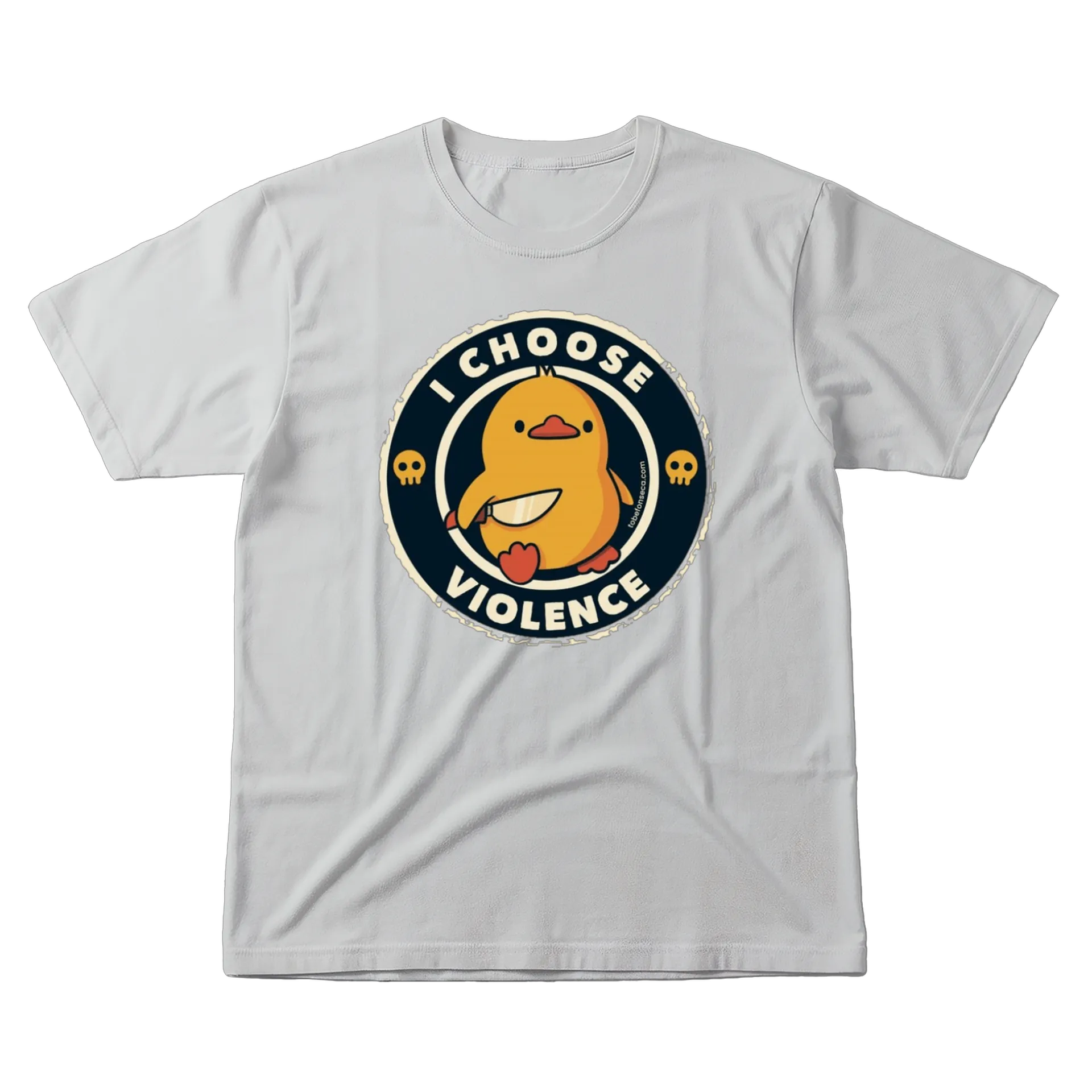 Camiseta Pato Amarelo I Choose Violence 100% Algodão - Imagem 1