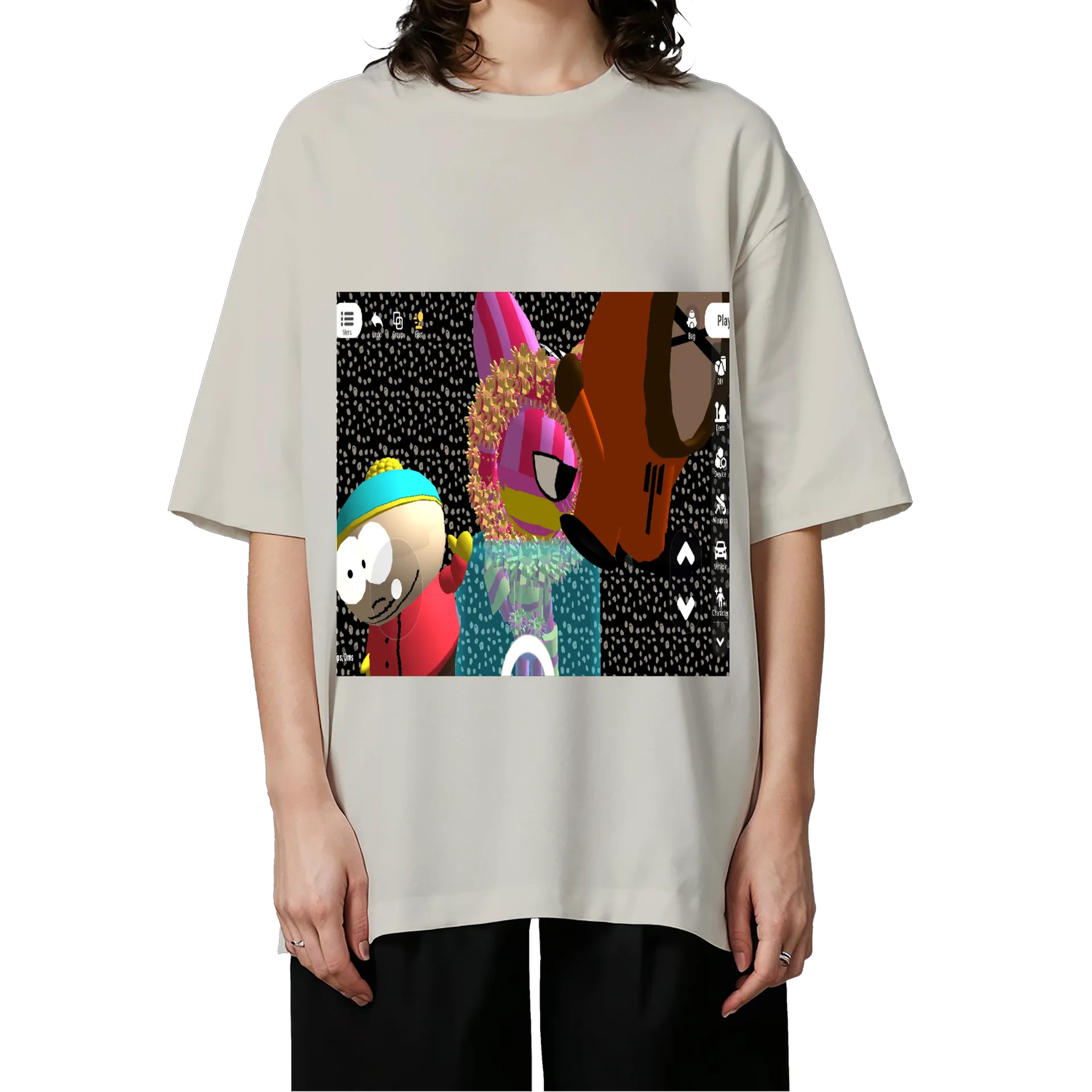 Camiseta Oversized meus personagens favoritos de Candle unier star [0fc] — imagem 3 de 6