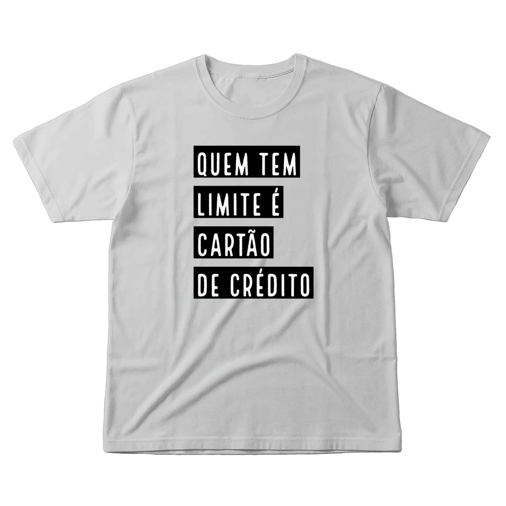Camiseta Estampa Tipográfica Quem Tem Limite 100% Algodão - Imagem 1