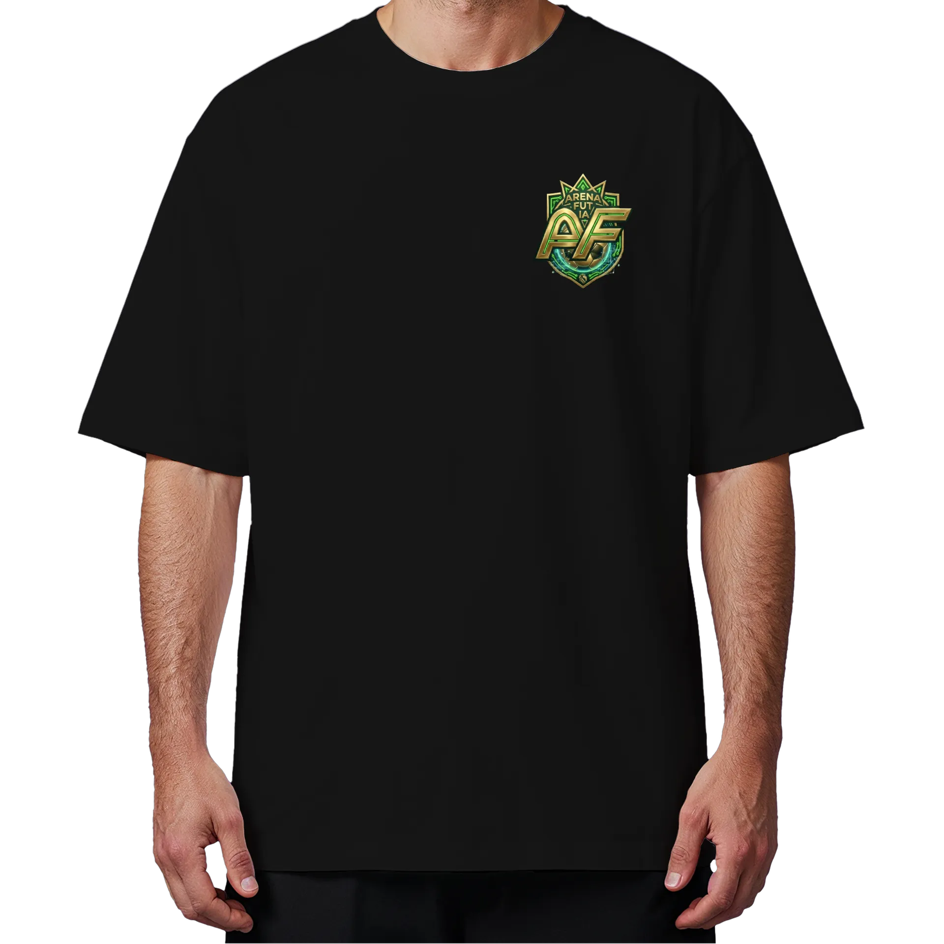 Camiseta Oversized Estampa Flamengo Estilo Anime Preto - Imagem 4