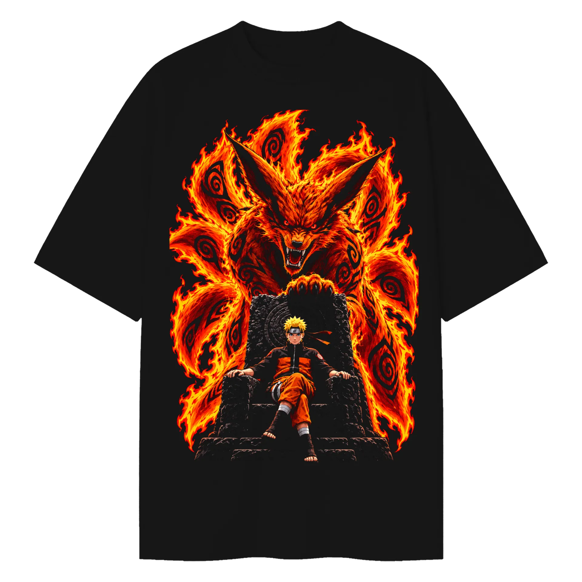 Camiseta Oversized Naruto e Kurama _premium - Imagem 1