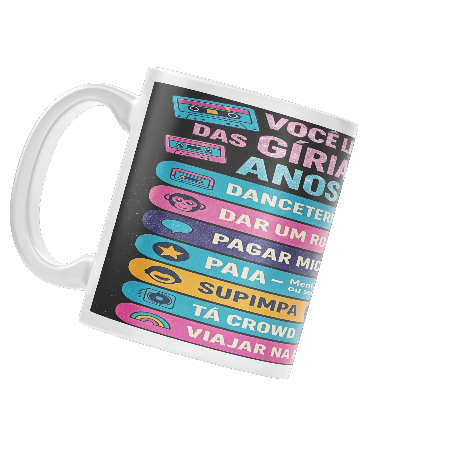Caneca Porcelana Palavras Engraçadas 325ml - Imagem 3