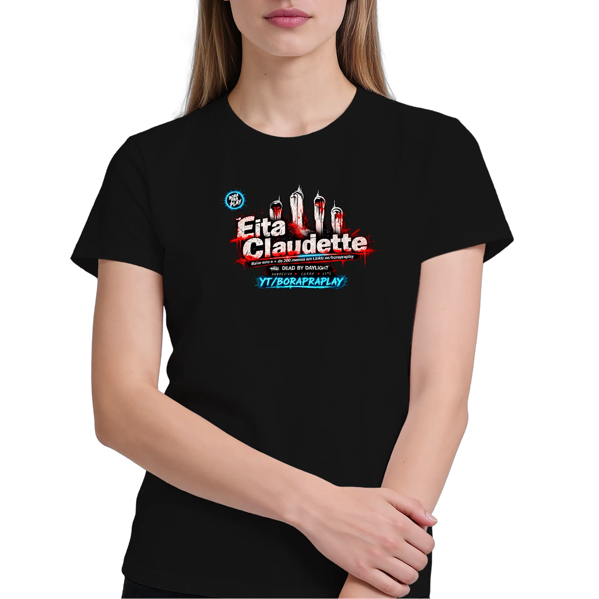 Camiseta Eita Claudette – Meme BoraPraPlay | 100% Algodão Ma de BoraPraPlay — imagem 3 de 6