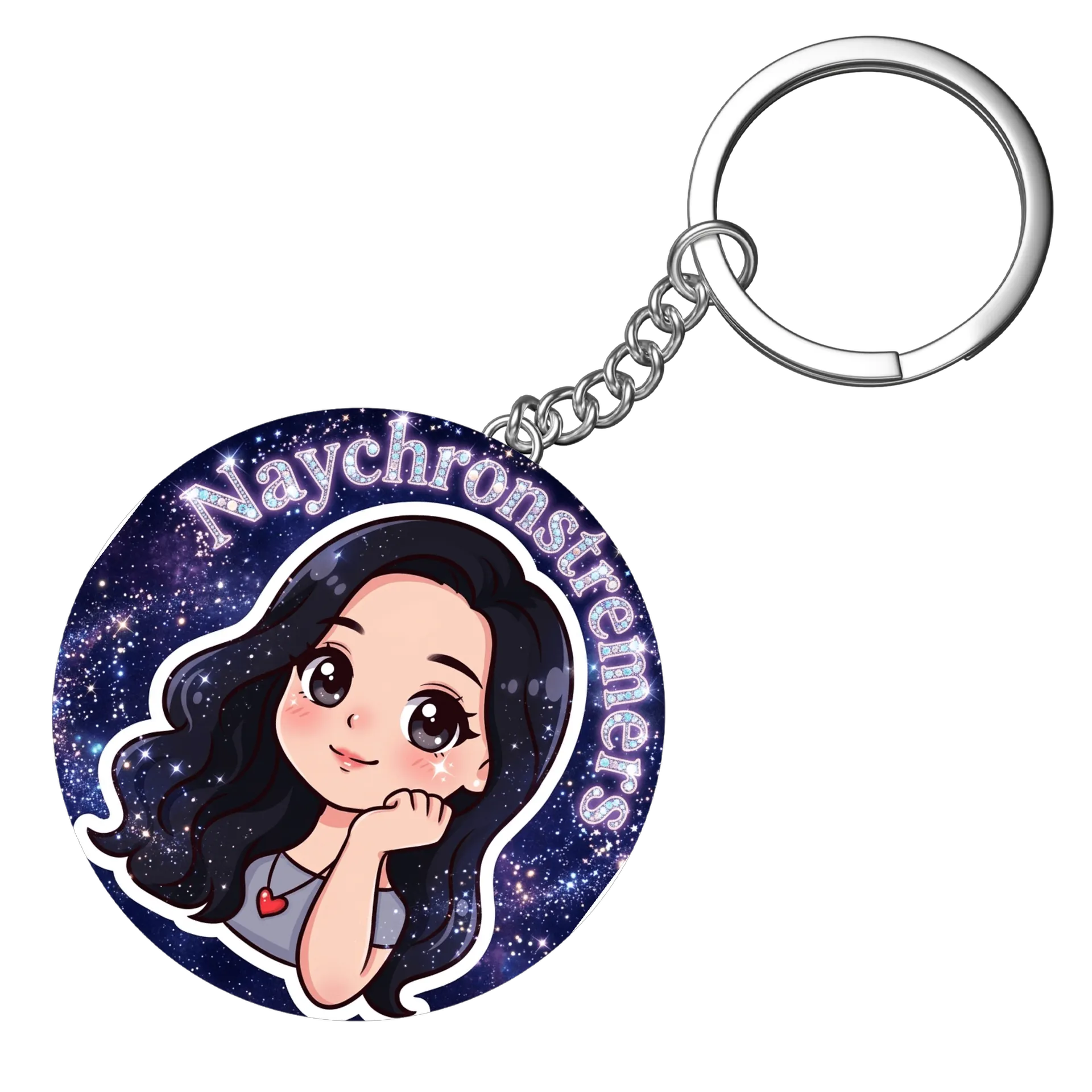 Chaveiro MDF Avy Chrosteners Personagem Cartoon Estrelas - Imagem 3