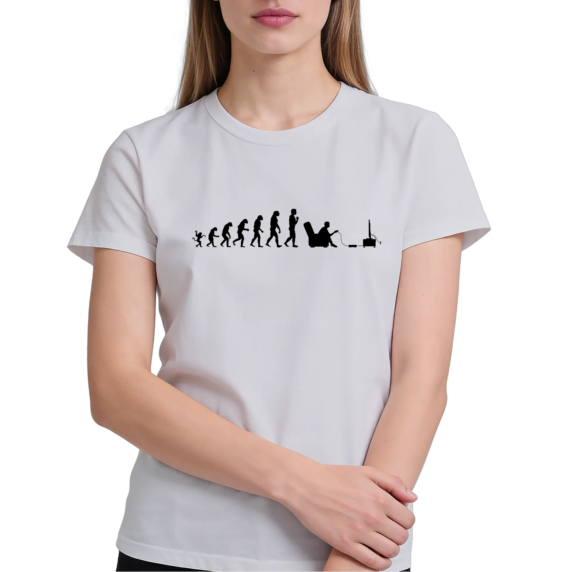 Camiseta Unissex Cores Claras - Evolução Console Gamer - Imagem 4