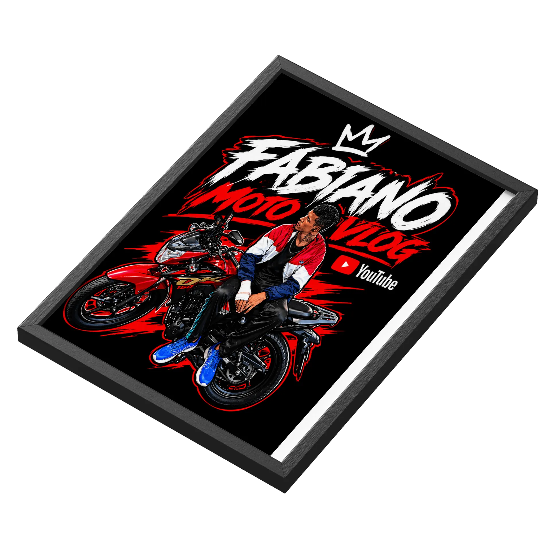 Quadro A3 personalizado Com Vidro de fabianomotovlog — imagem 3 de 3