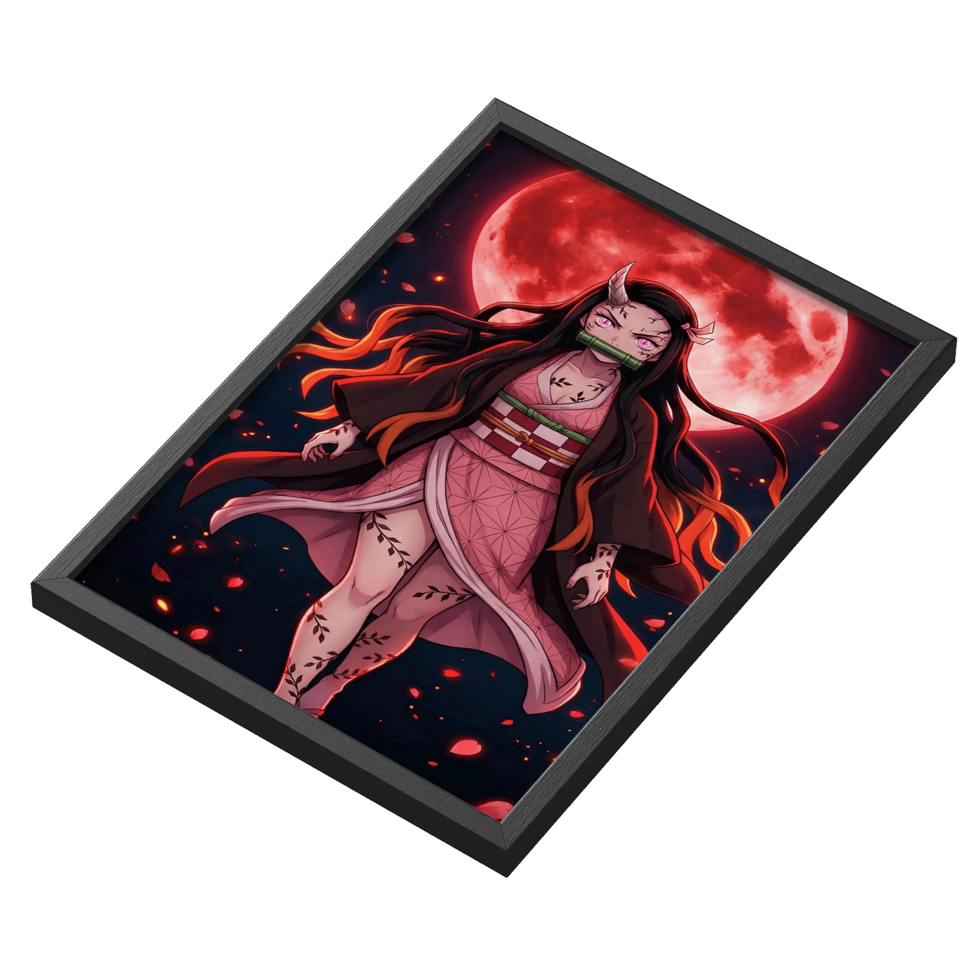 Quadro A3 personalizado Com Vidro Nezuko Kamado - Imagem 3