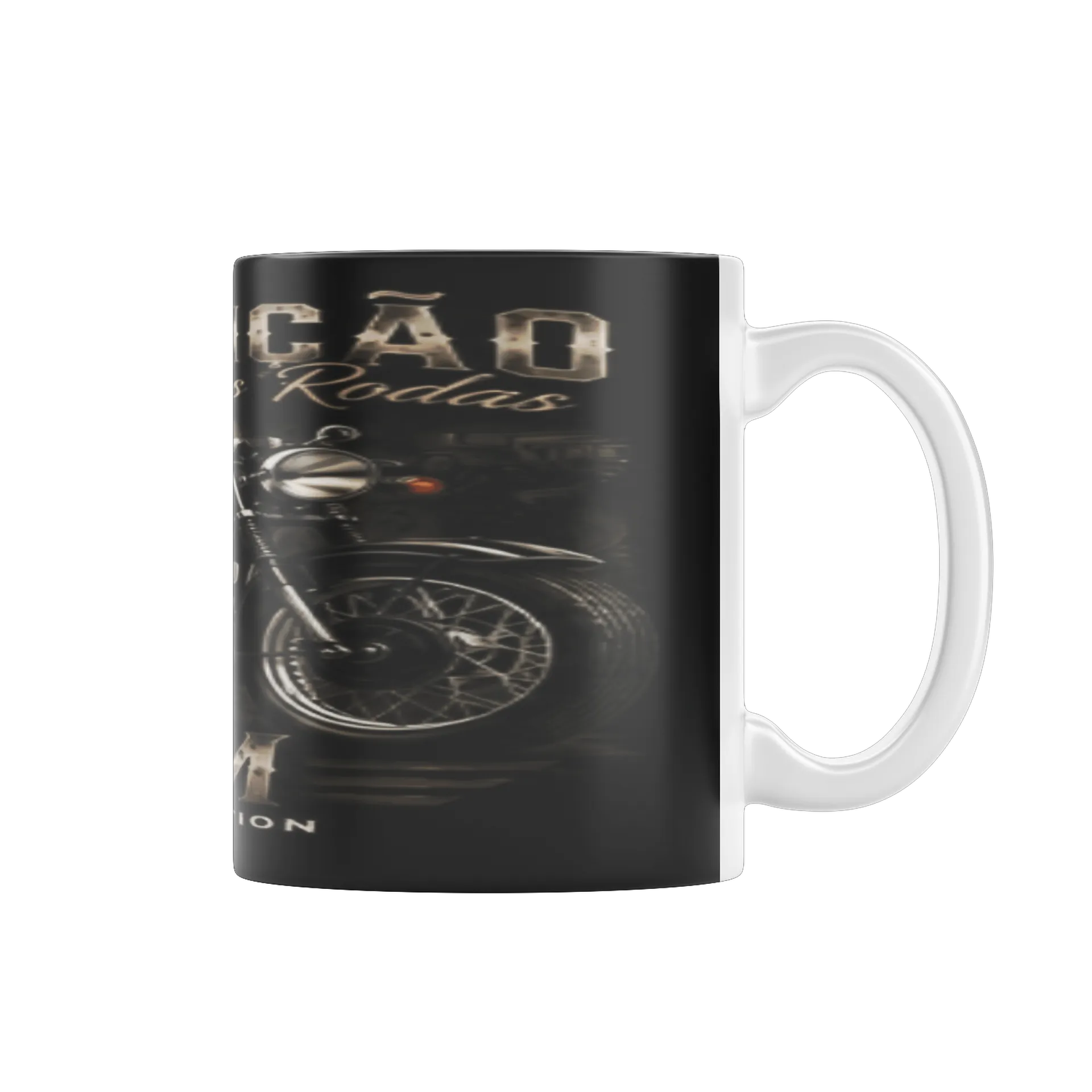 Caneca Porcelana Moto 325ml - Imagem 1