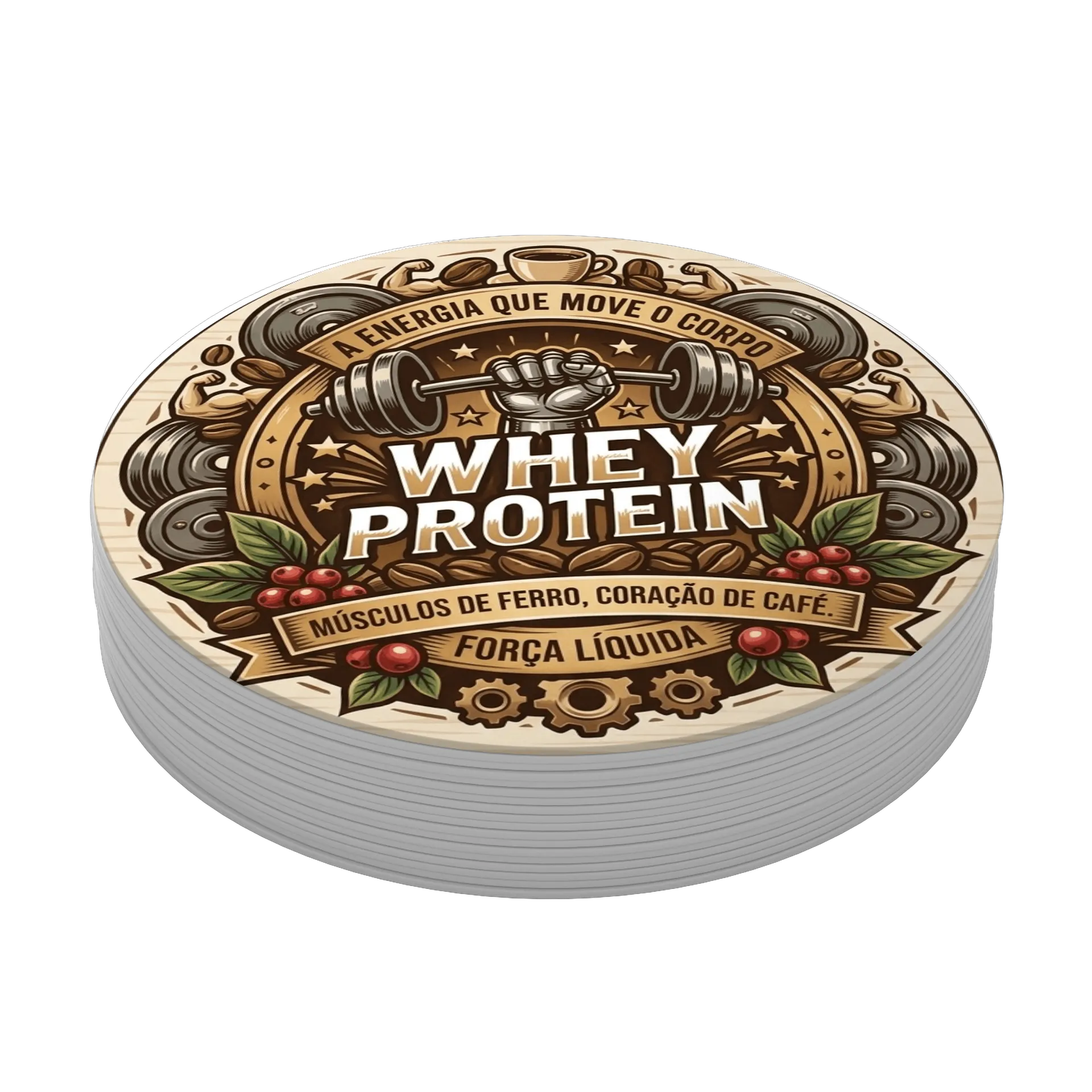 Porta-copo Whey Protein Halterofilismo Vintage MDF de HARDZONE — imagem 3 de 3