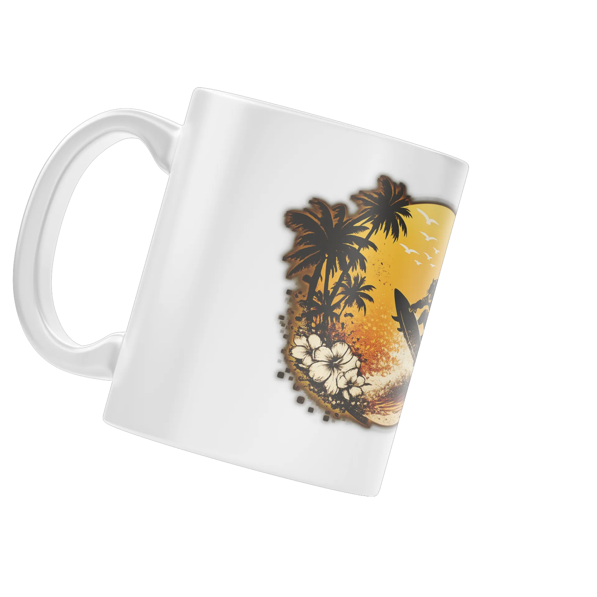 Caneca Cerâmica Surf Estampa Praia 325ml - Imagem 3