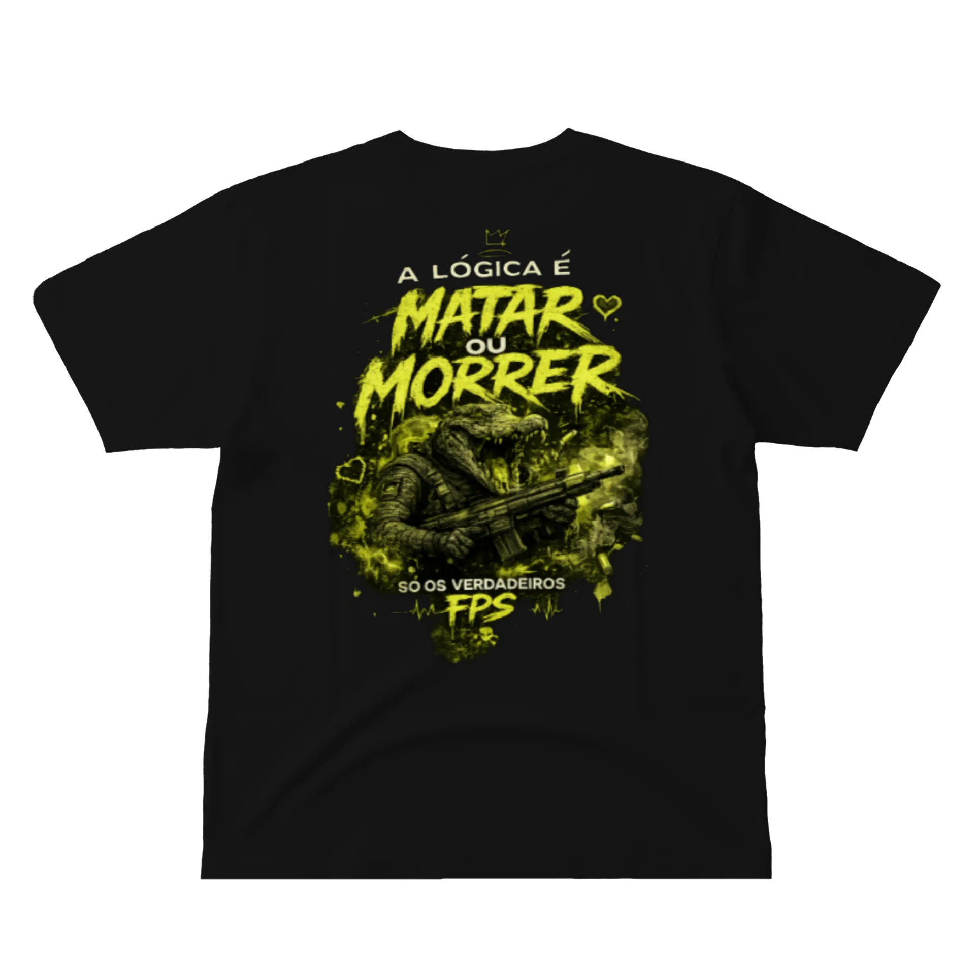 Camiseta Personalizada Preto 100% Algodão de JACARE FPS