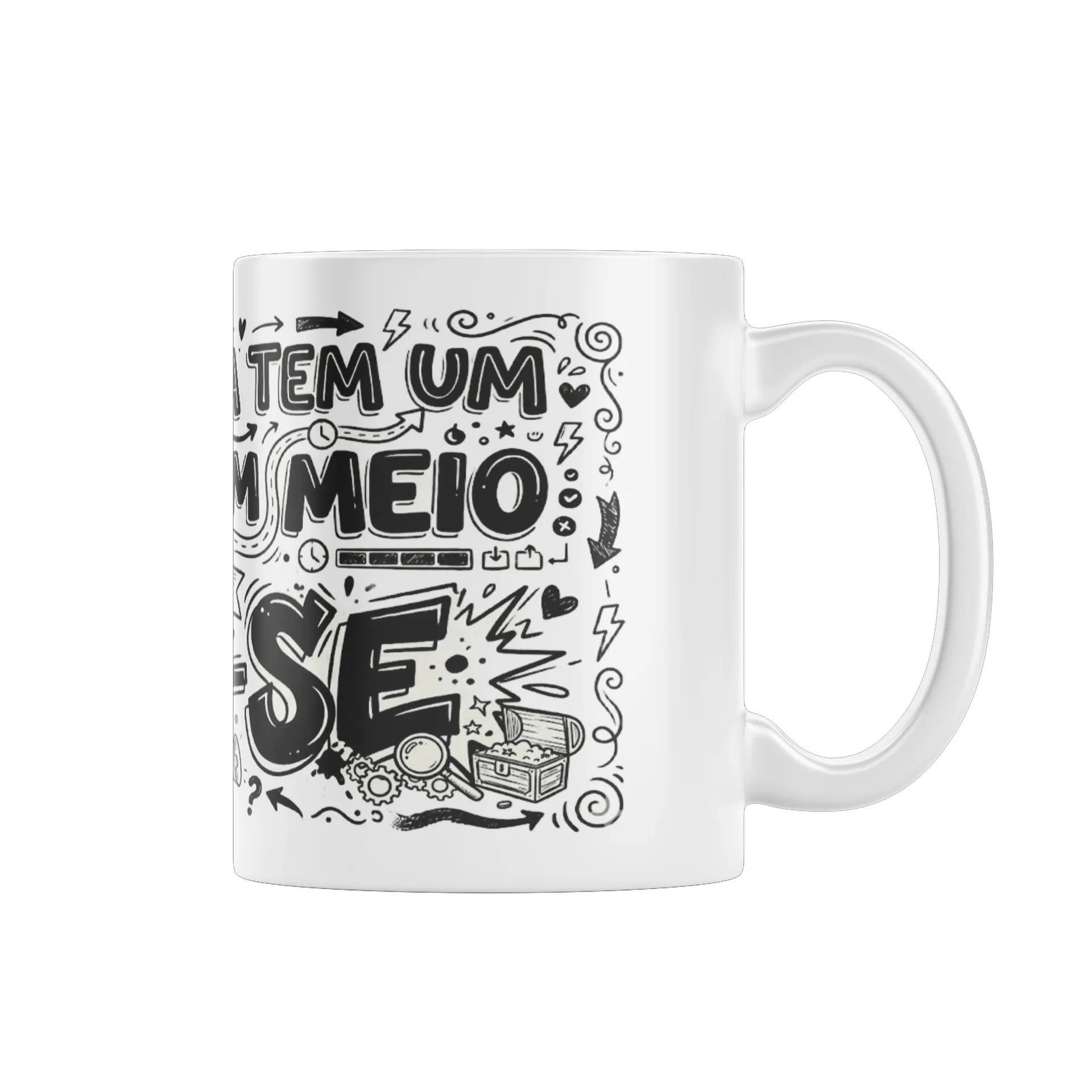 Caneca personalizada na vida começo. meio e foda-se - Imagem 1