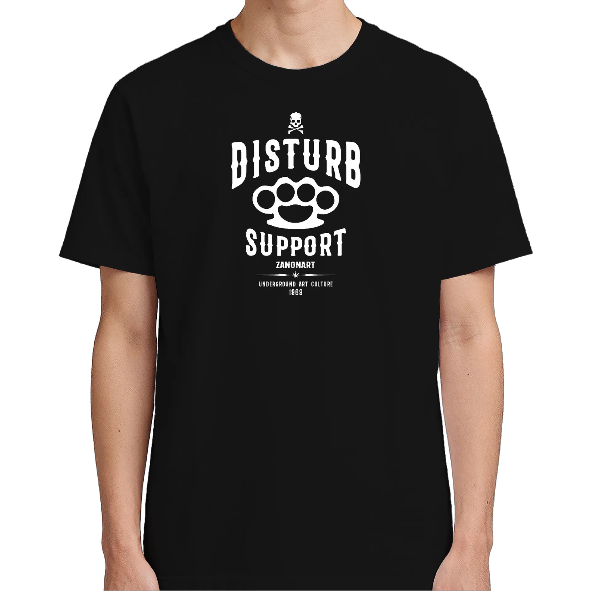 Camiseta Estampa Tipográfica Disturb Support 100% Algodão - Imagem 5
