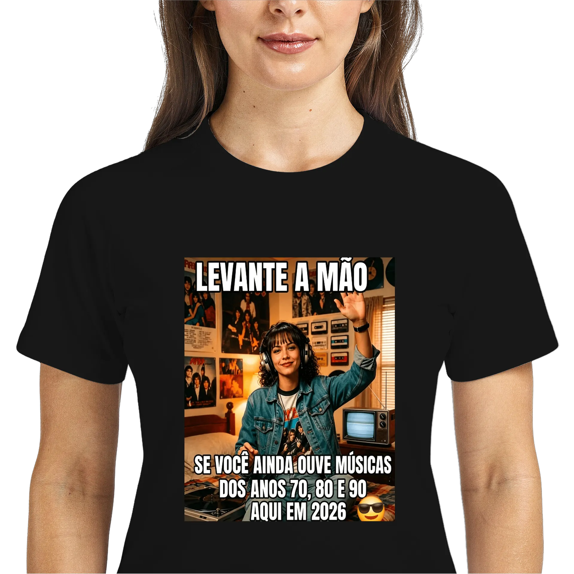 Camiseta Dry Fit Estampa Retro Música Anos 70 80 90 Pixel - Imagem 3