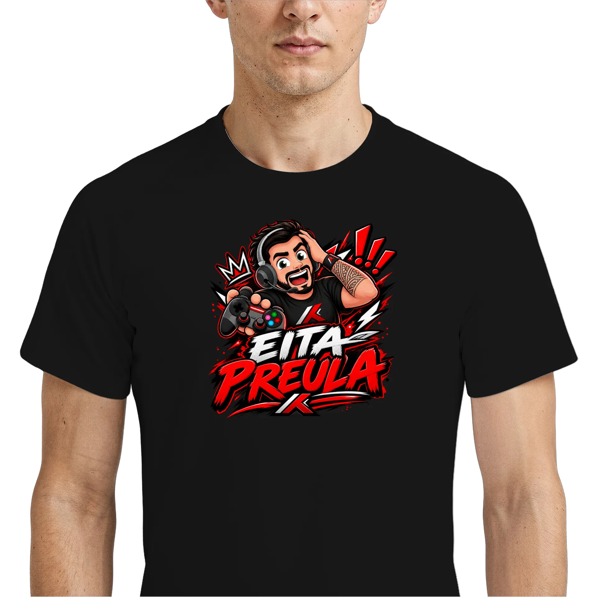Camiseta Dry Fit Estampa Gamer Eita Preula 100% Poliéster - Imagem 4