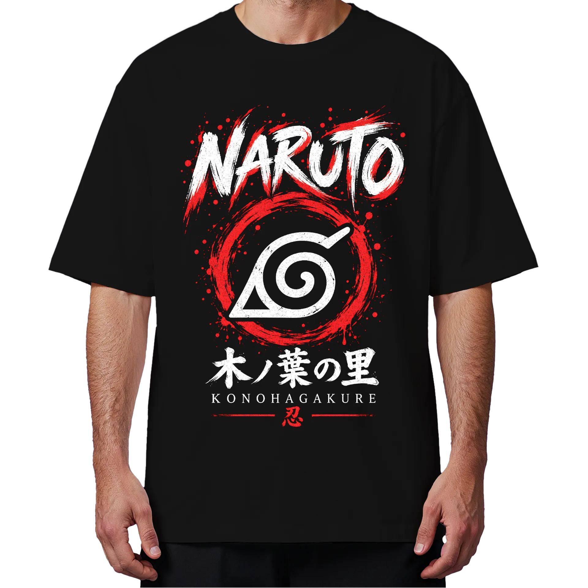 Camiseta Oversized Akamaru em Ataque Anime Naruto Premium - Imagem 4