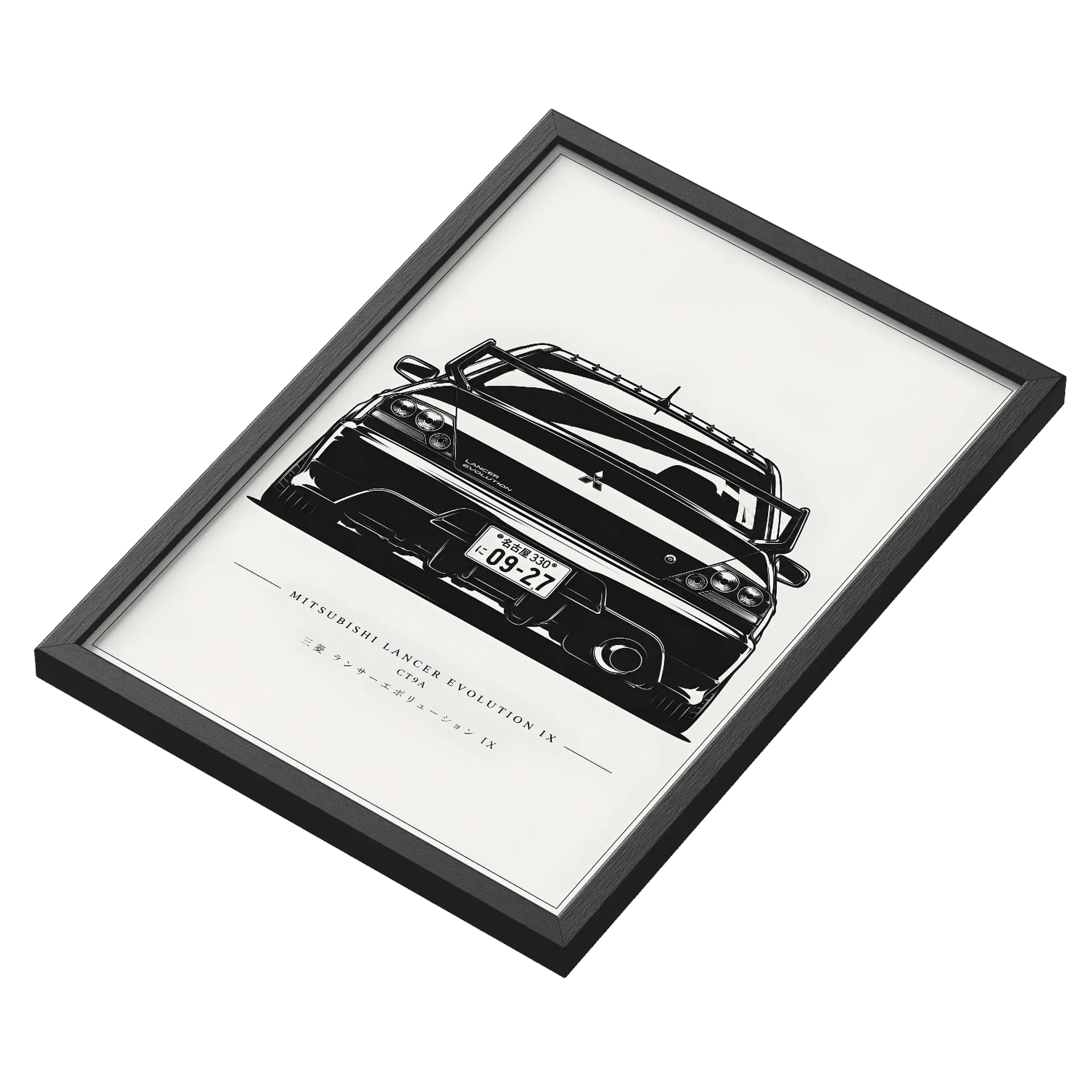 Quadro Lancer Evo IX A3 Com Vidro - Imagem 3