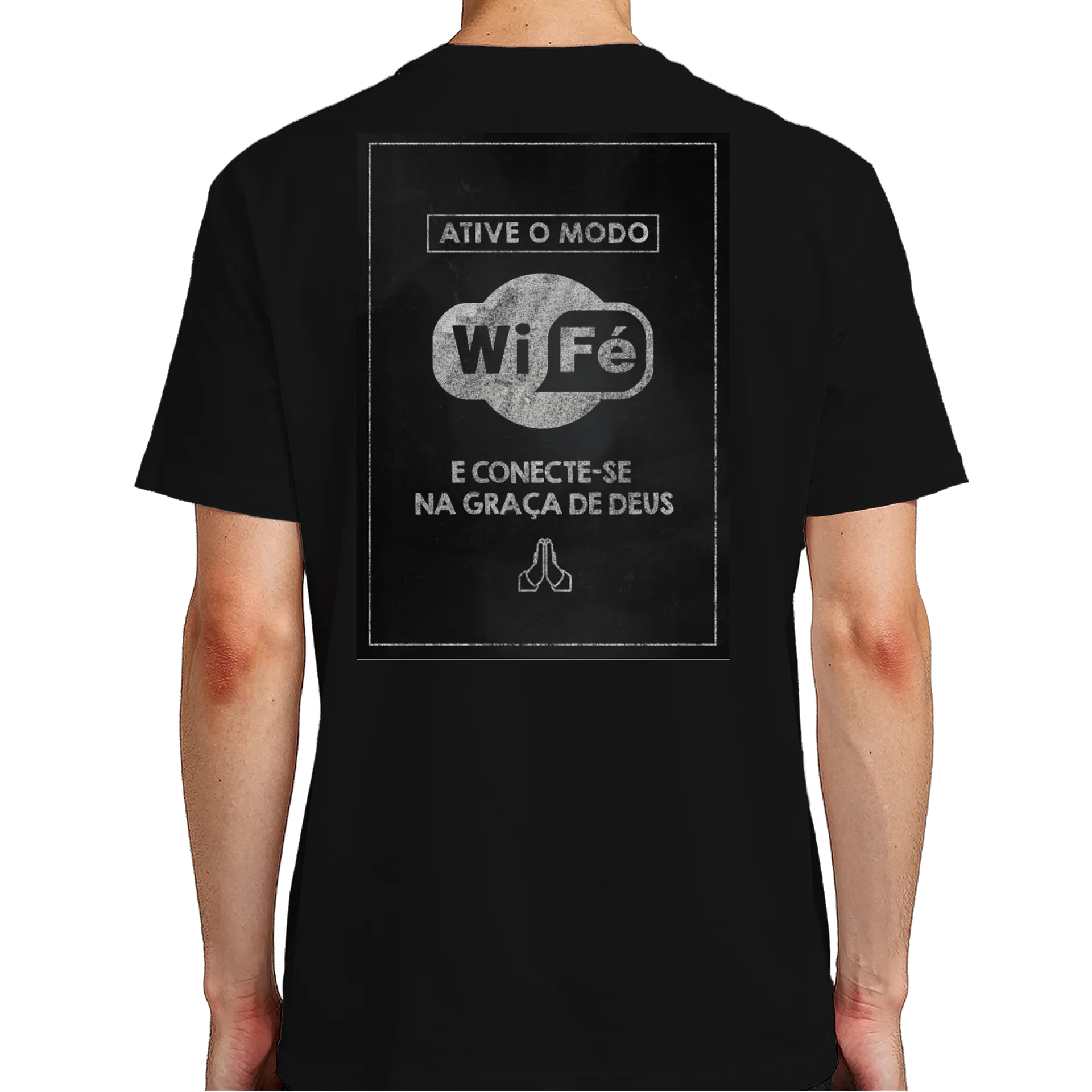 Camiseta Estampa WiFé 100% Algodão Preto - Imagem 7