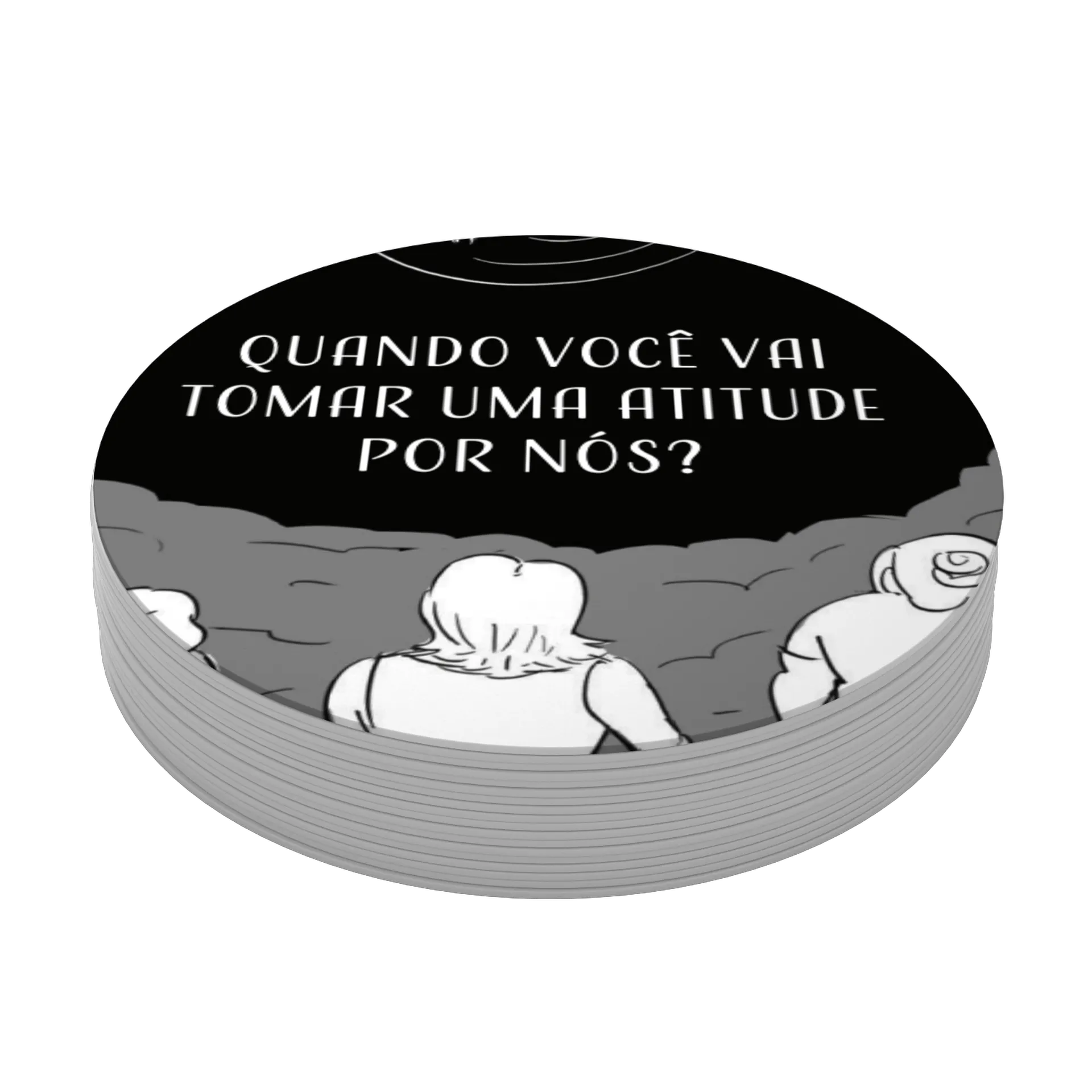 Porta-copo MDF Frase Motivacional - Série HQ  - Imagem 4