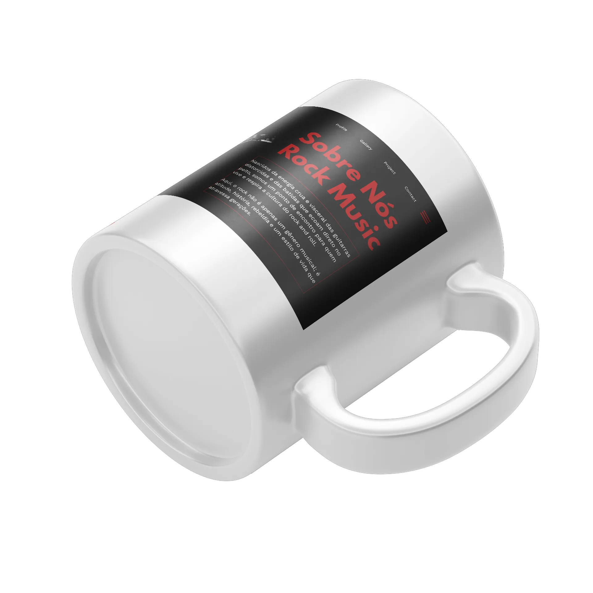 Caneca Rock Music com Guitarra e Bateria 325ml - Imagem 4